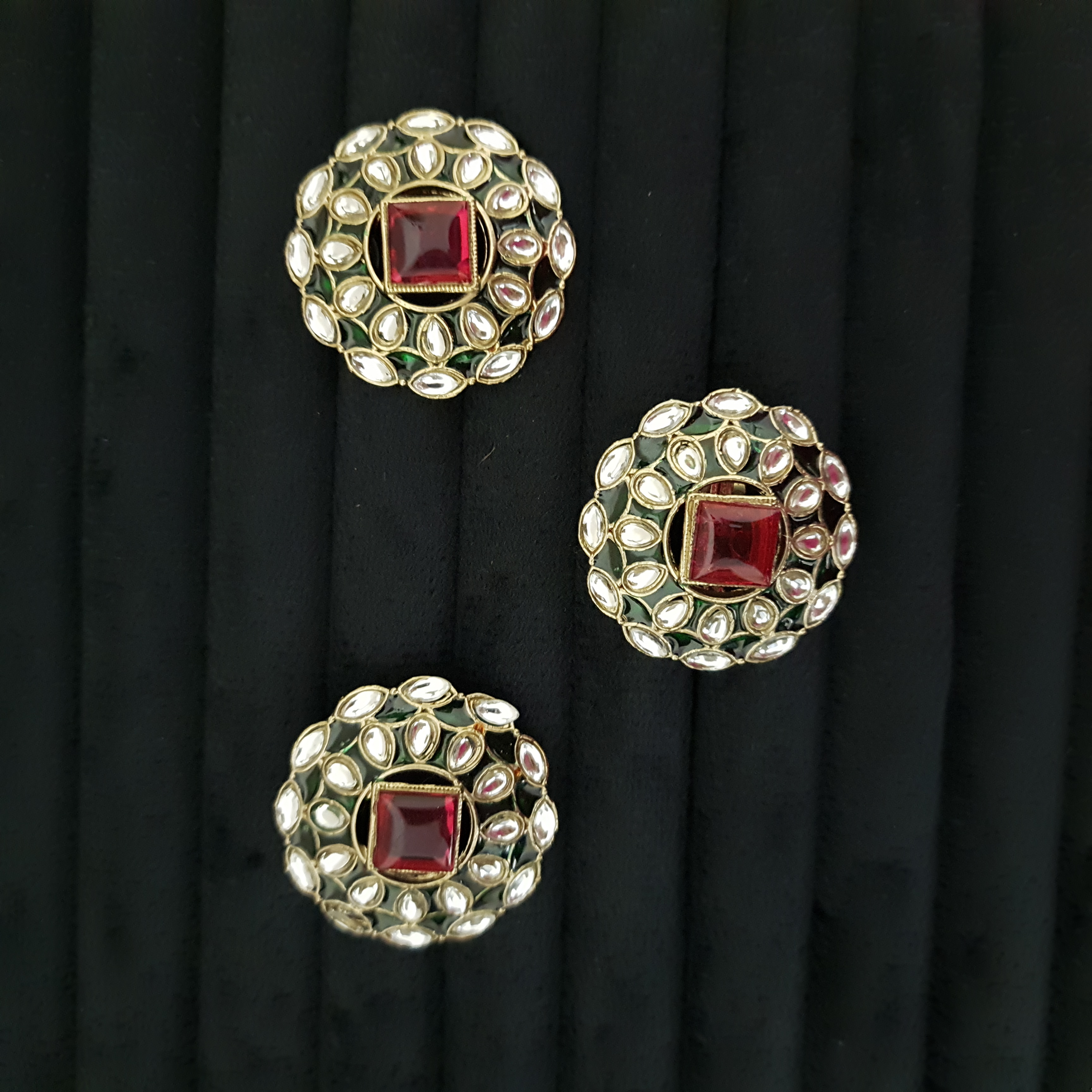 Rajkamal Studs – Royal Lotus Ring & Earring Set | Rajsi Stud Collection