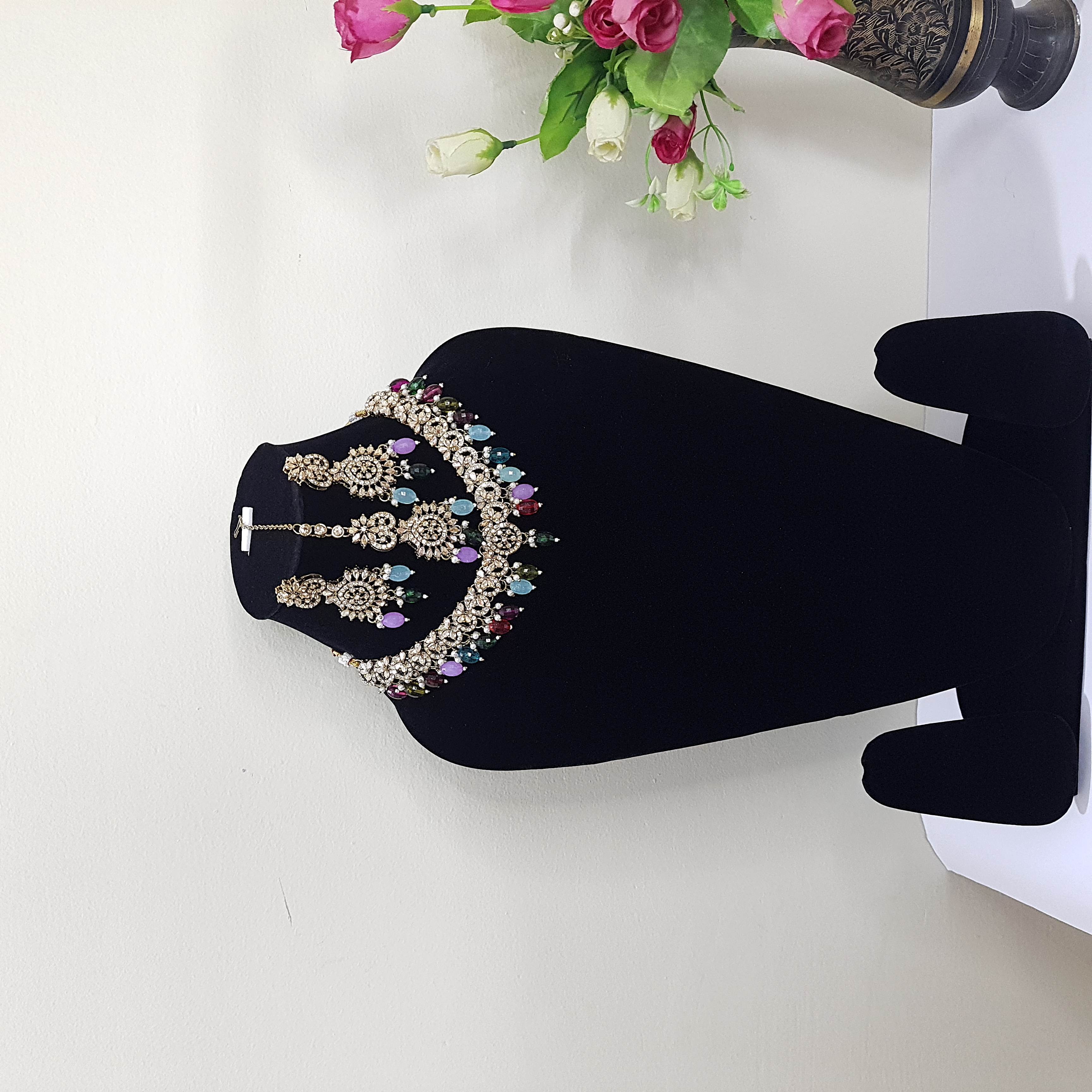 Navrangika – Multicolor Kundan Necklace Set | Rang Raagini Collection