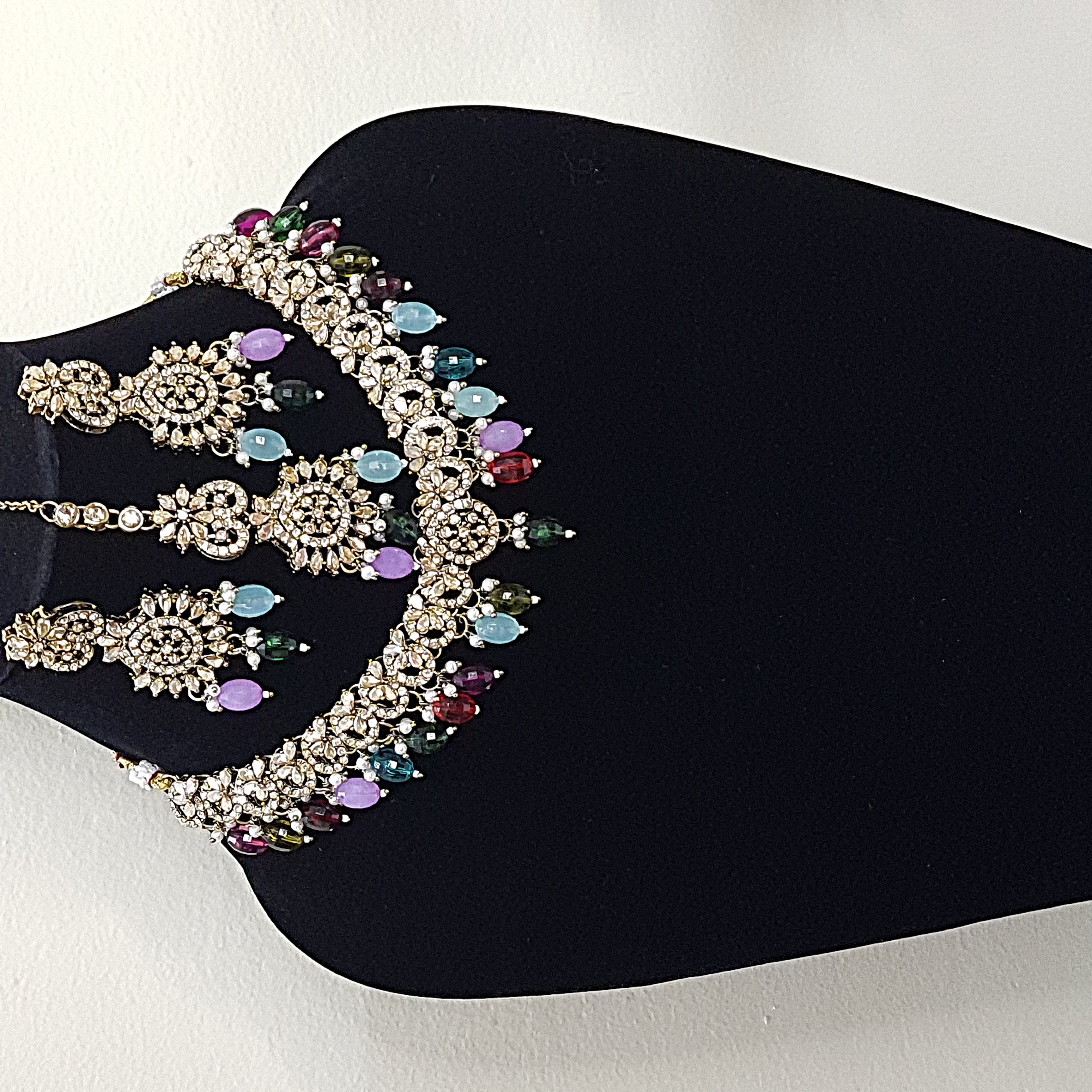 Navrangika – Multicolor Kundan Necklace Set | Rang Raagini Collection