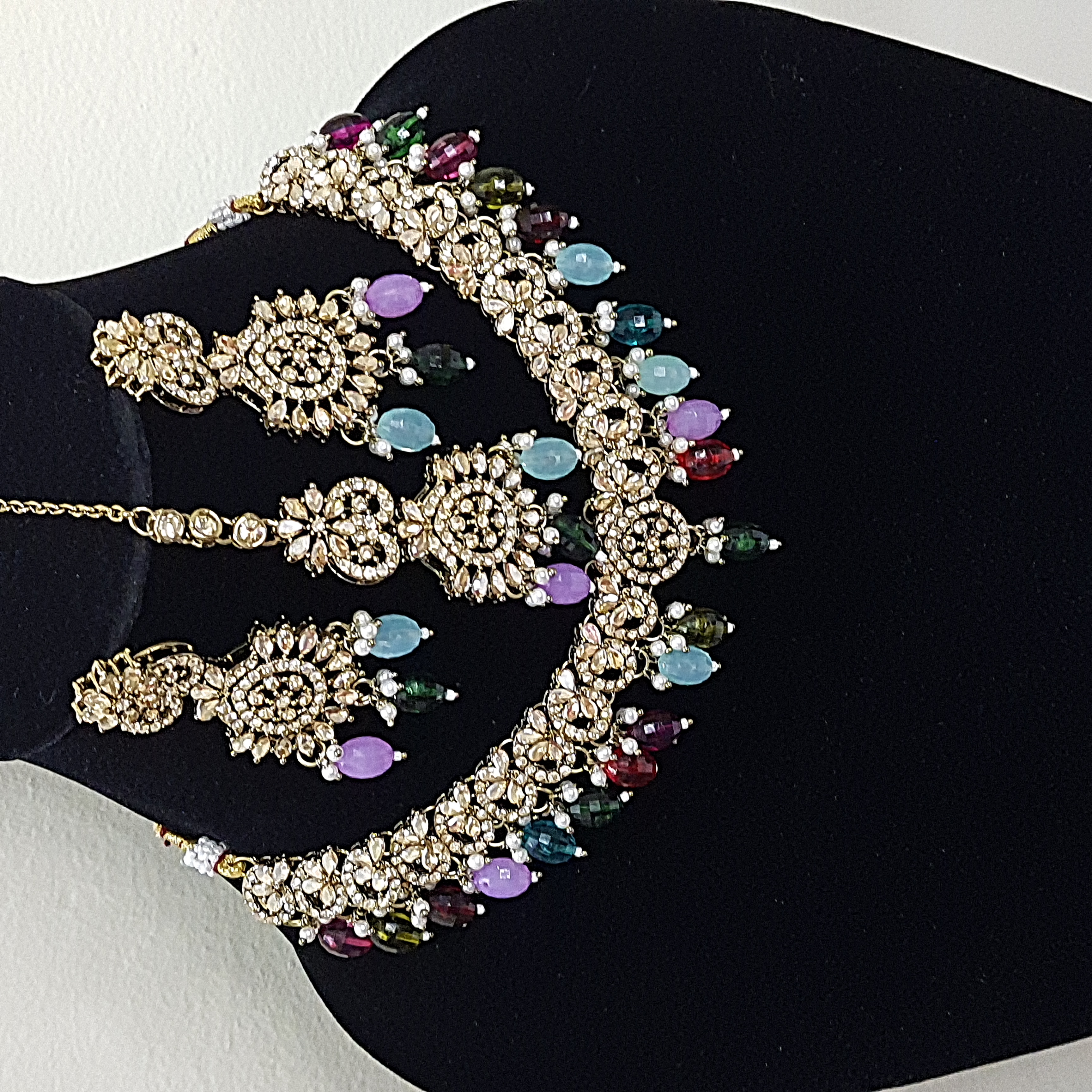 Navrangika – Multicolor Kundan Necklace Set | Rang Raagini Collection