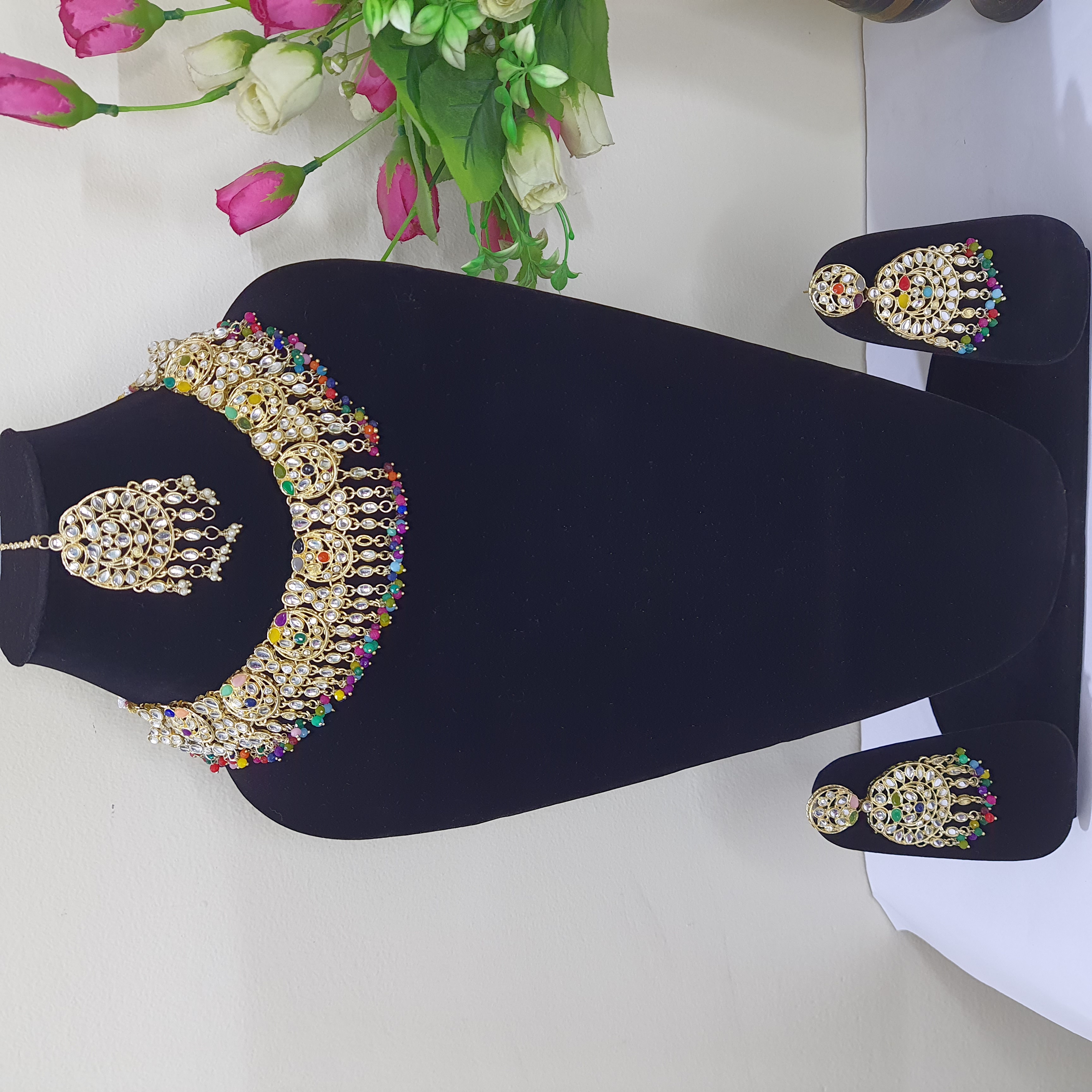 Rang Mahal – Multicolor Kundan Choker Set | Rang Raagini Collection