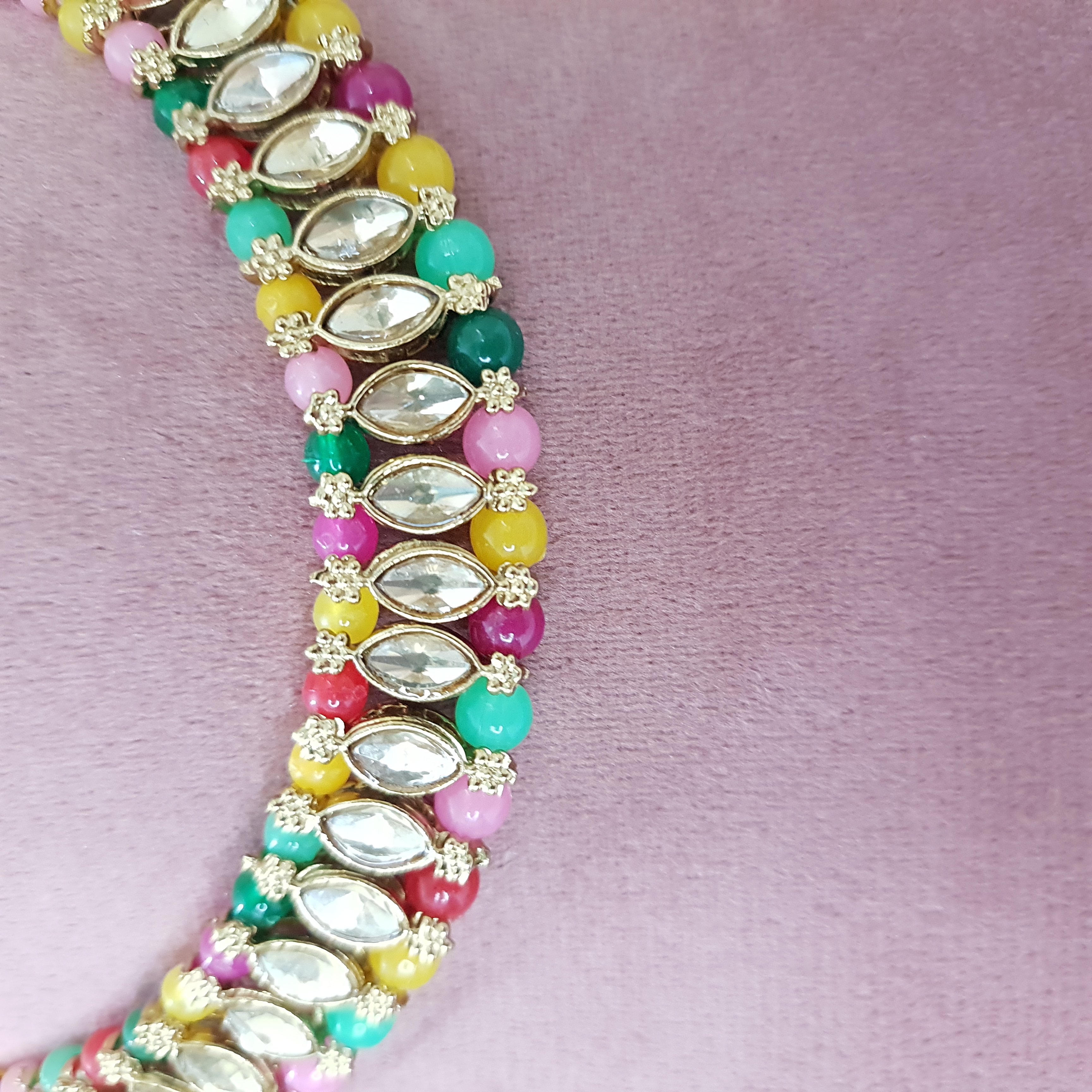 Rang Raagini – Multicolor Circular Kundan Necklace Set | Rang Raagini Collection