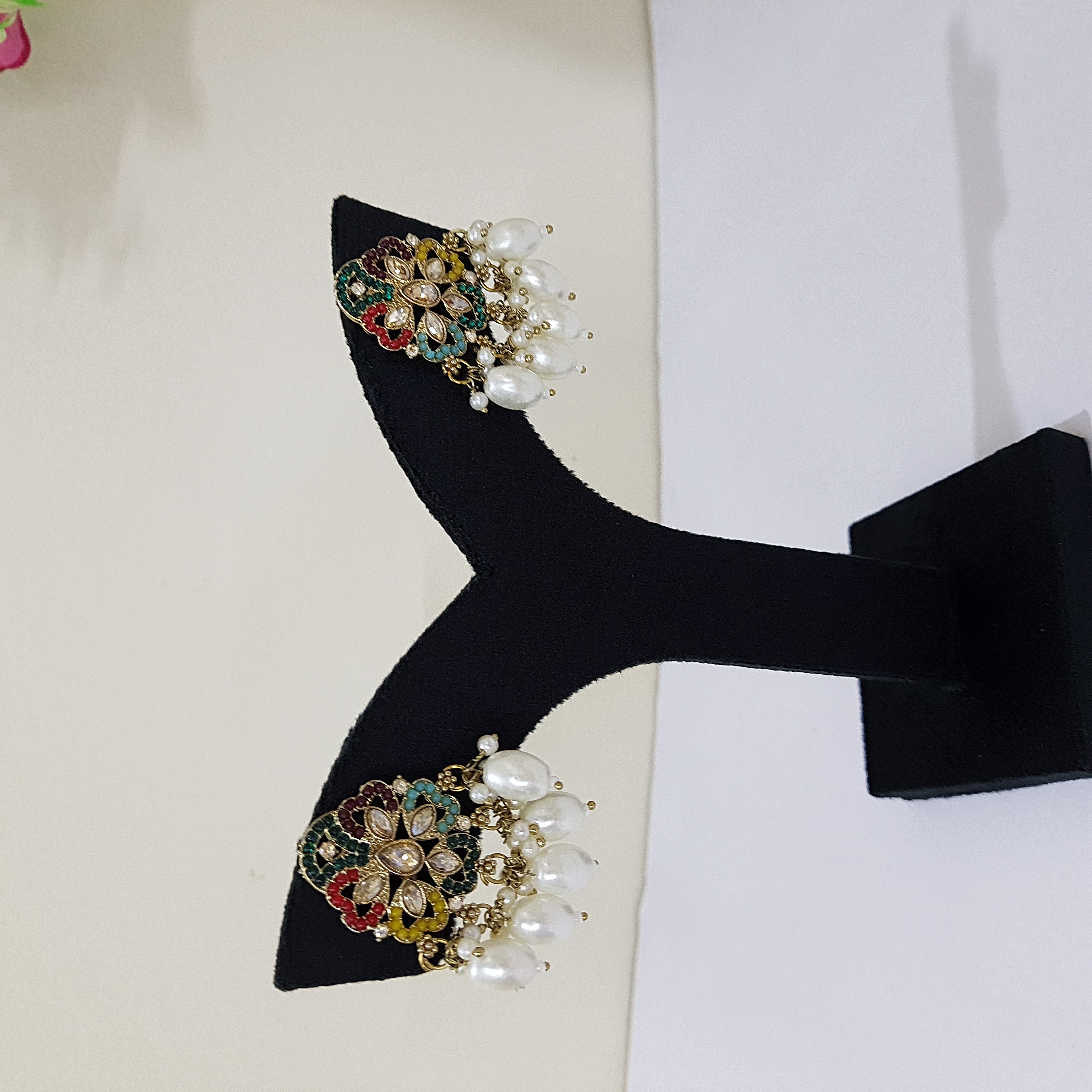 Rangmeera Studs – Colorful Pearl Drop Earrings | Rang Raagini Collection