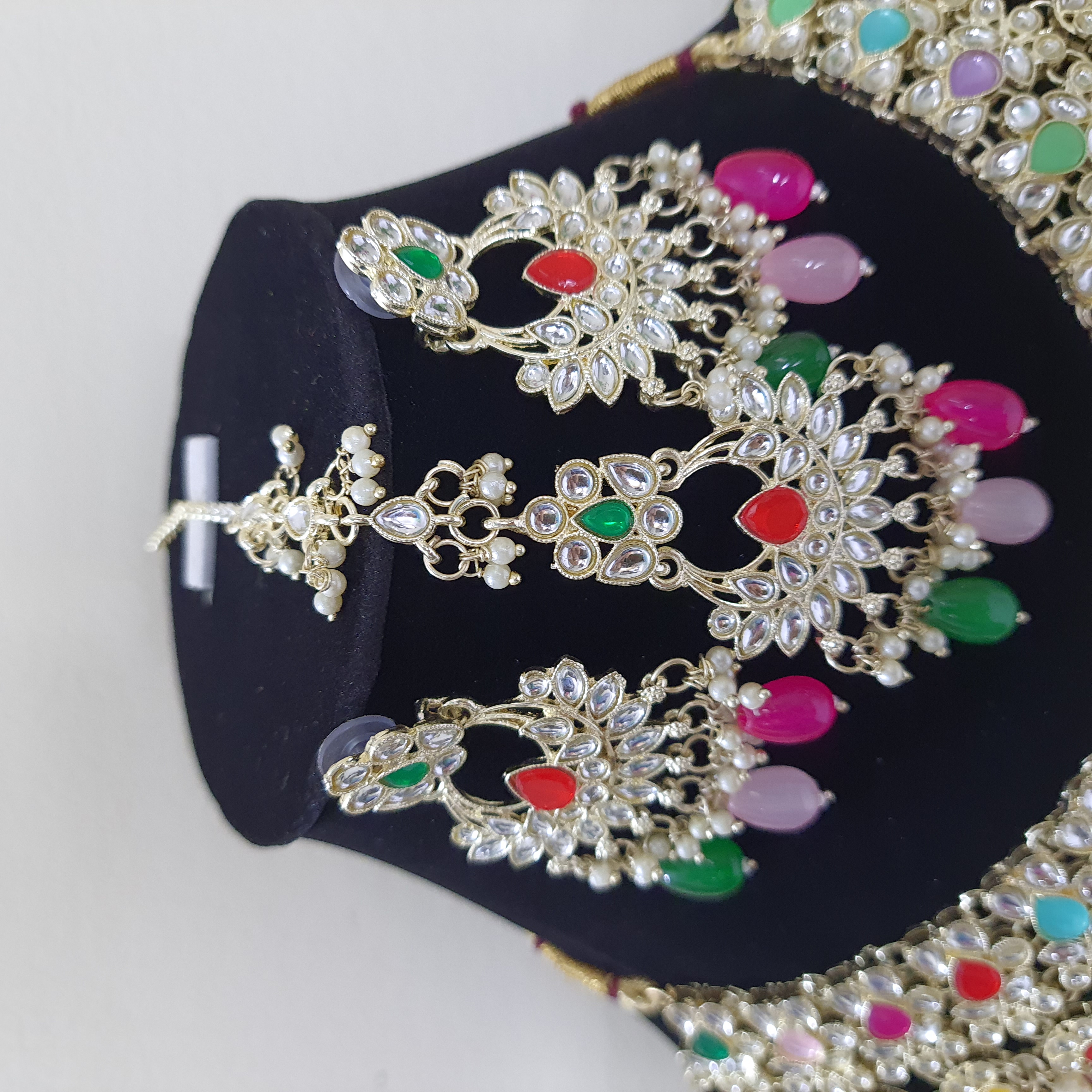 Rangmohini Necklace Set – Multicolored Kundan Statement | Rang Raagini Collection