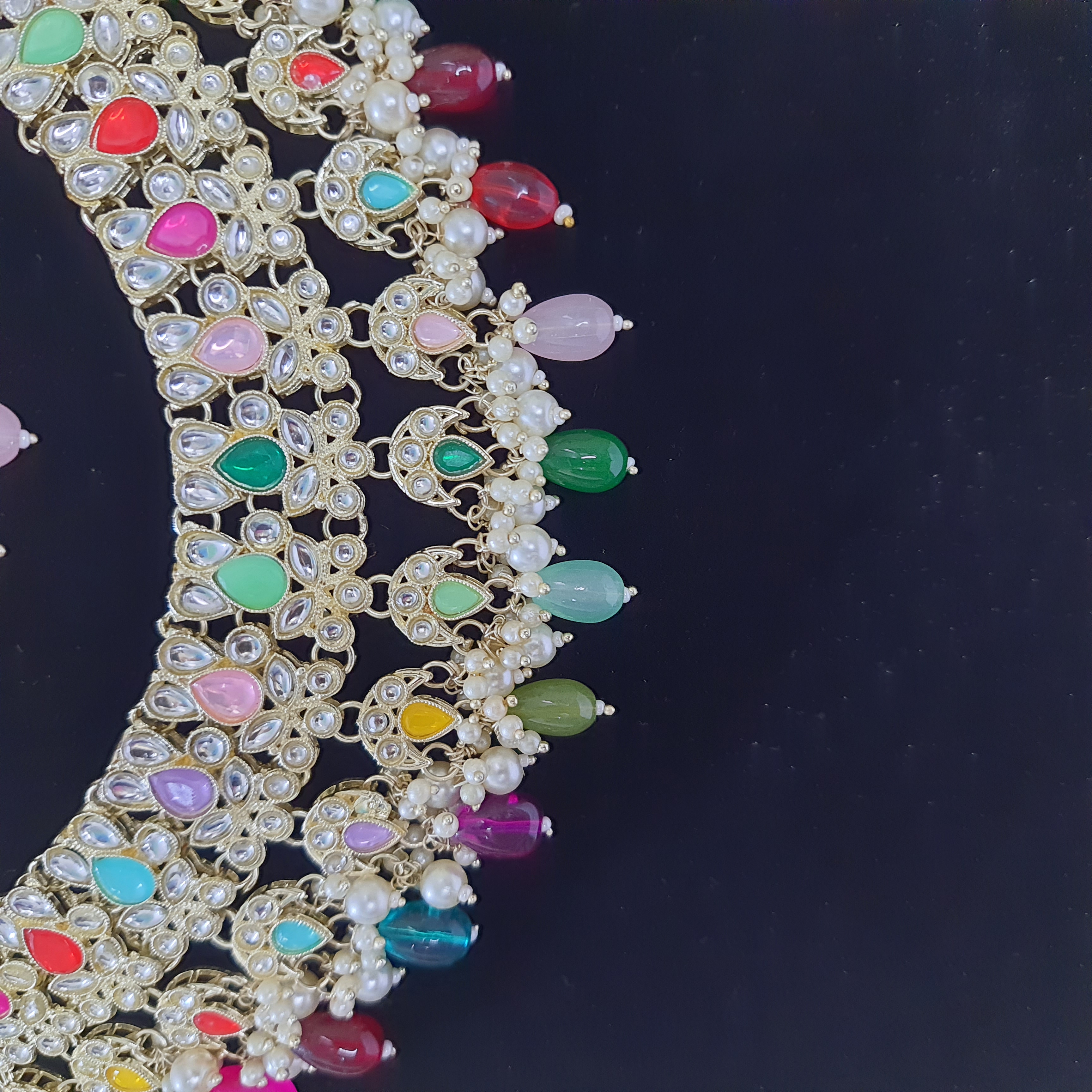 Rangmohini Necklace Set – Multicolored Kundan Statement | Rang Raagini Collection