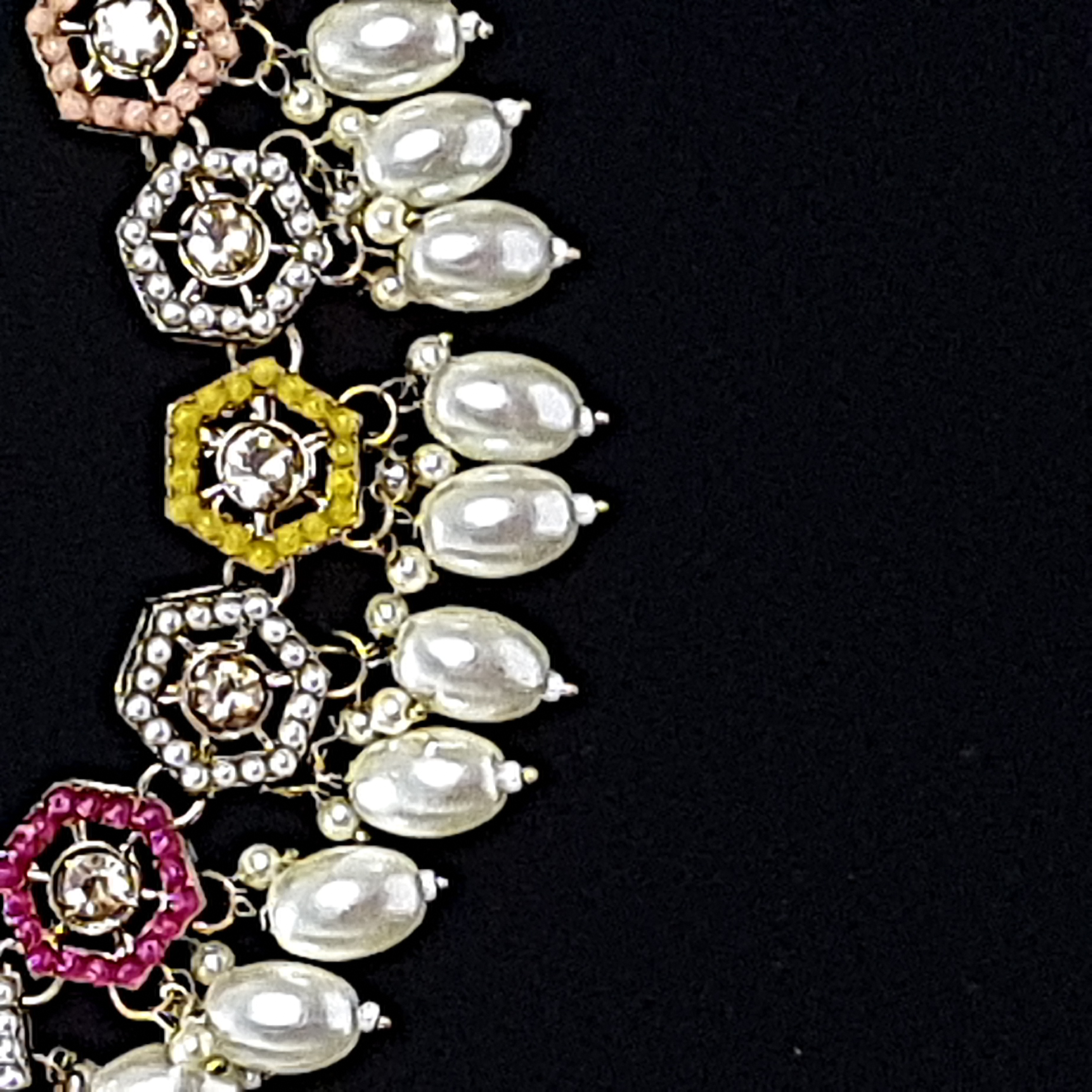 Rooprang Choker Necklace Set – Hexagonal Multicolored Choker | Rang Raagini Collection