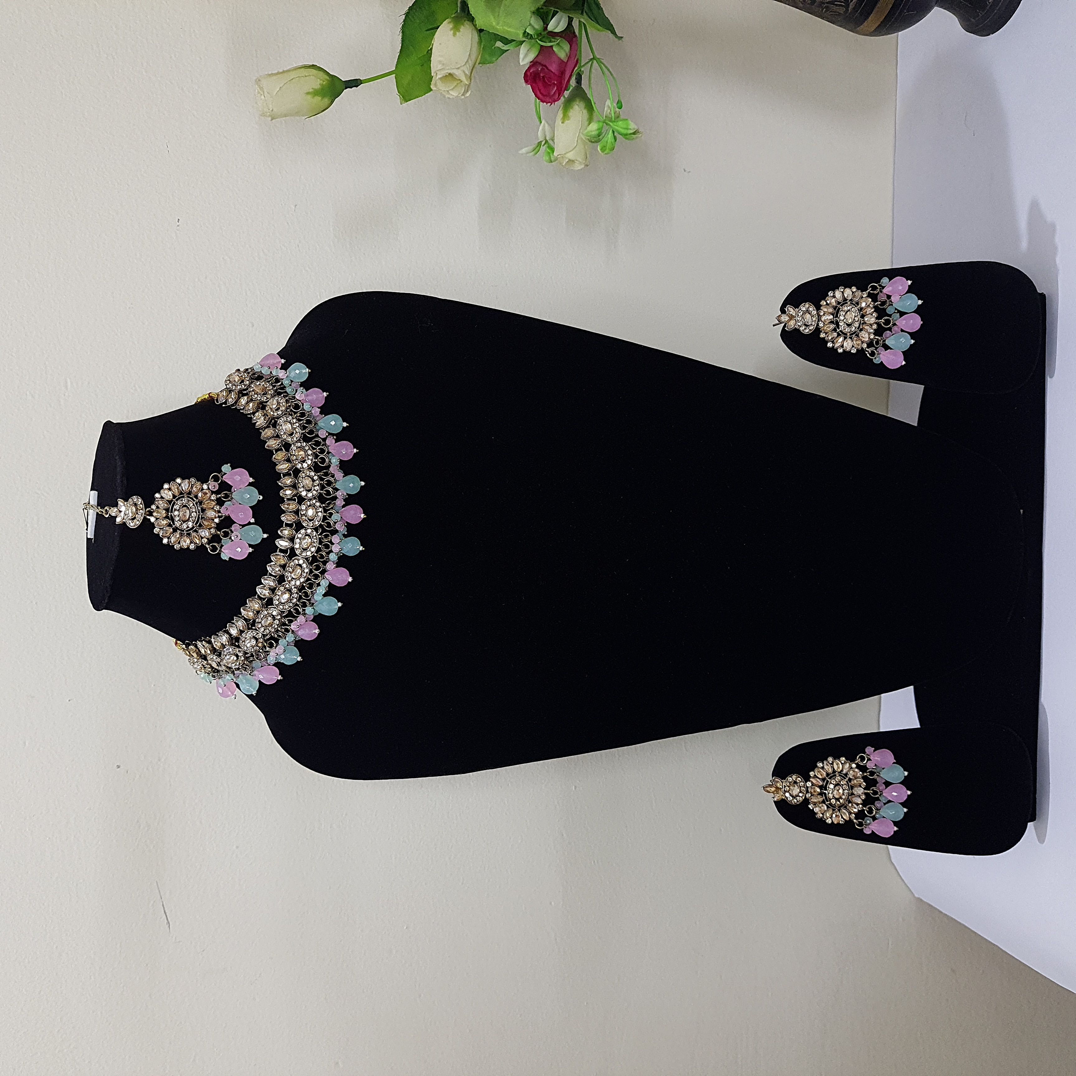Varnika Necklace Set – Pastel Kundan Floral Set | Rang Raagini Collection