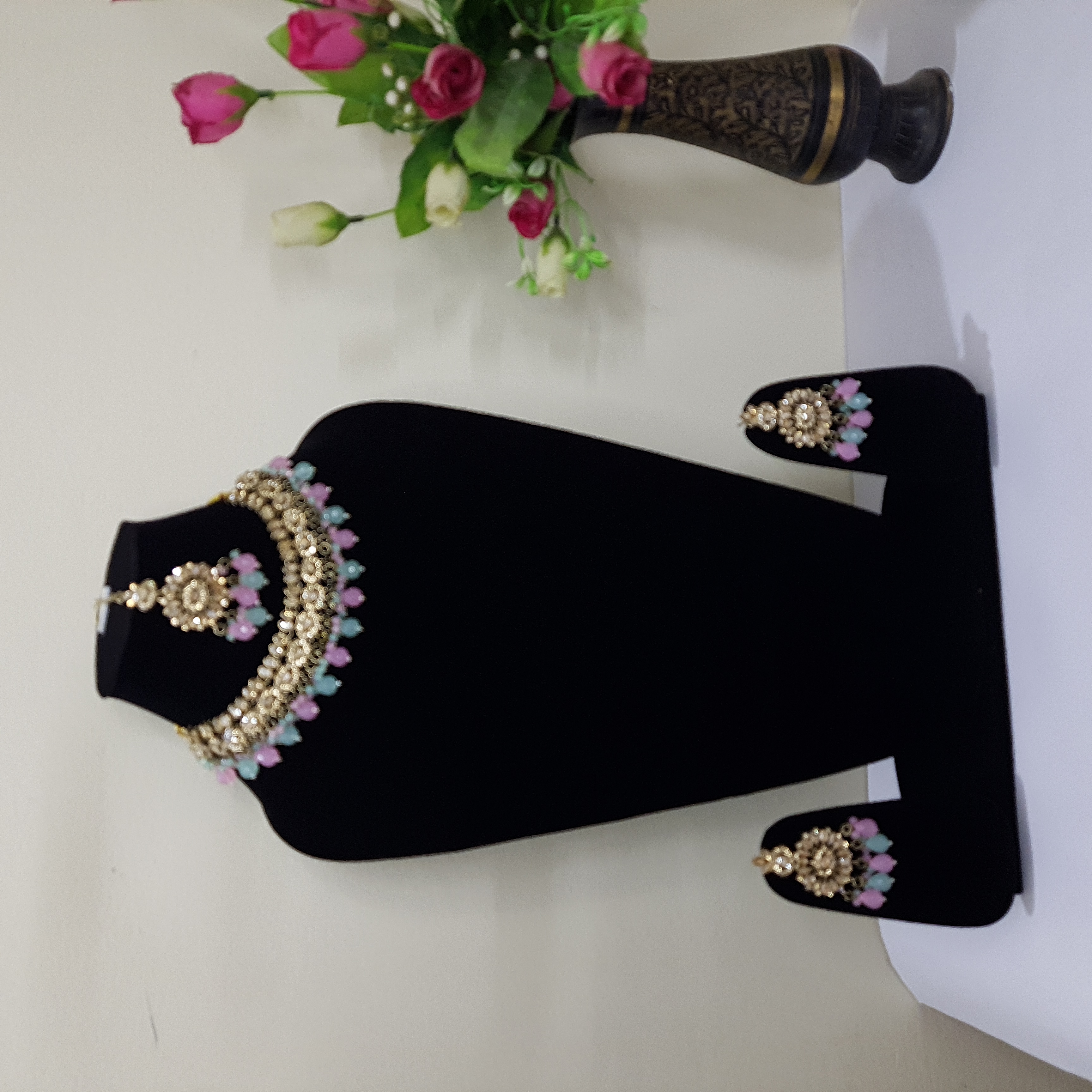 Varnika Necklace Set – Pastel Kundan Floral Set | Rang Raagini Collection