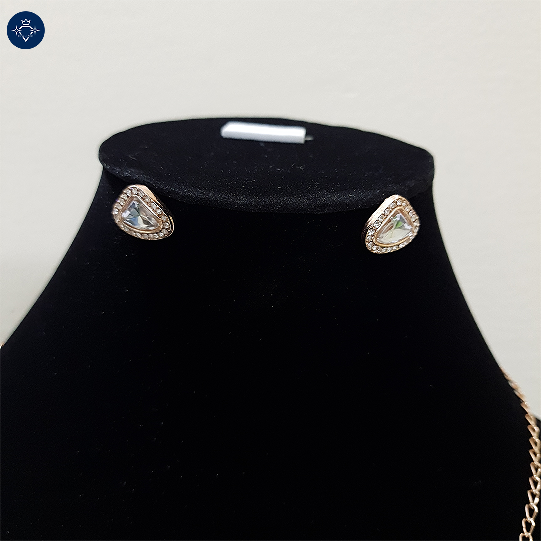 Nitya Deepti Golden – Multi-Layer Heart Charm Necklace Set