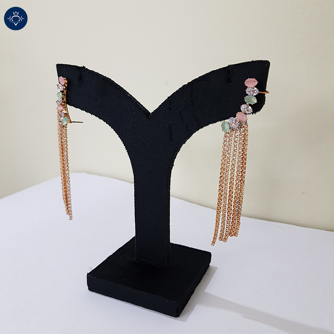 Abshari Earrings – Cascading Chain Statement Earrings