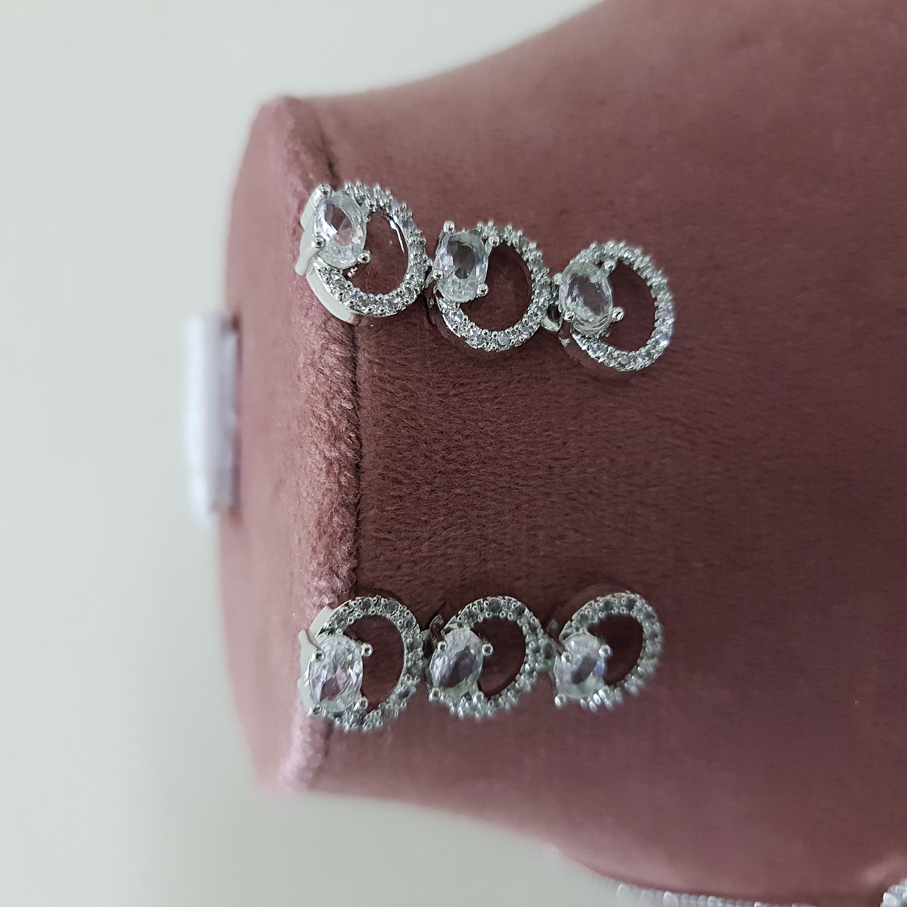 Silver Circles AD Jewellery Set | Diamond Diaries Collection