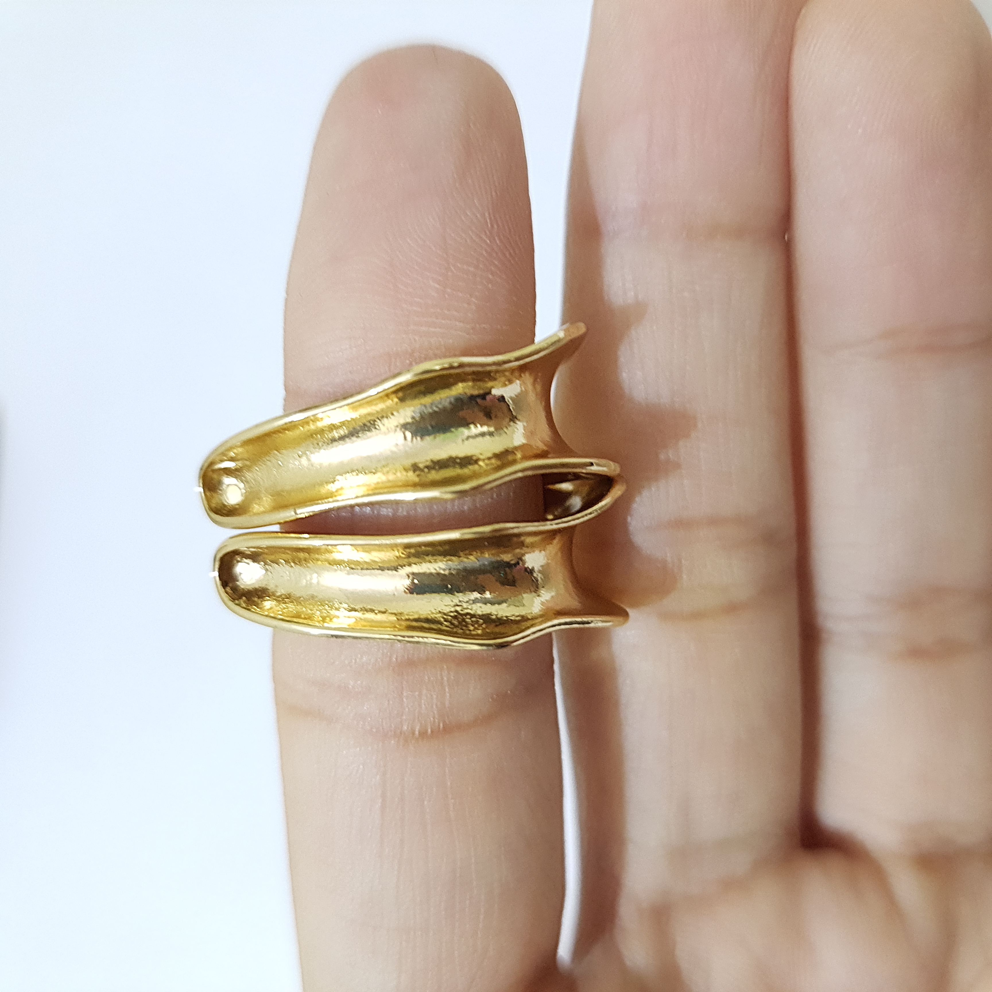 Golden Flow Hoops Stud Earrings | Daily Dose Collection