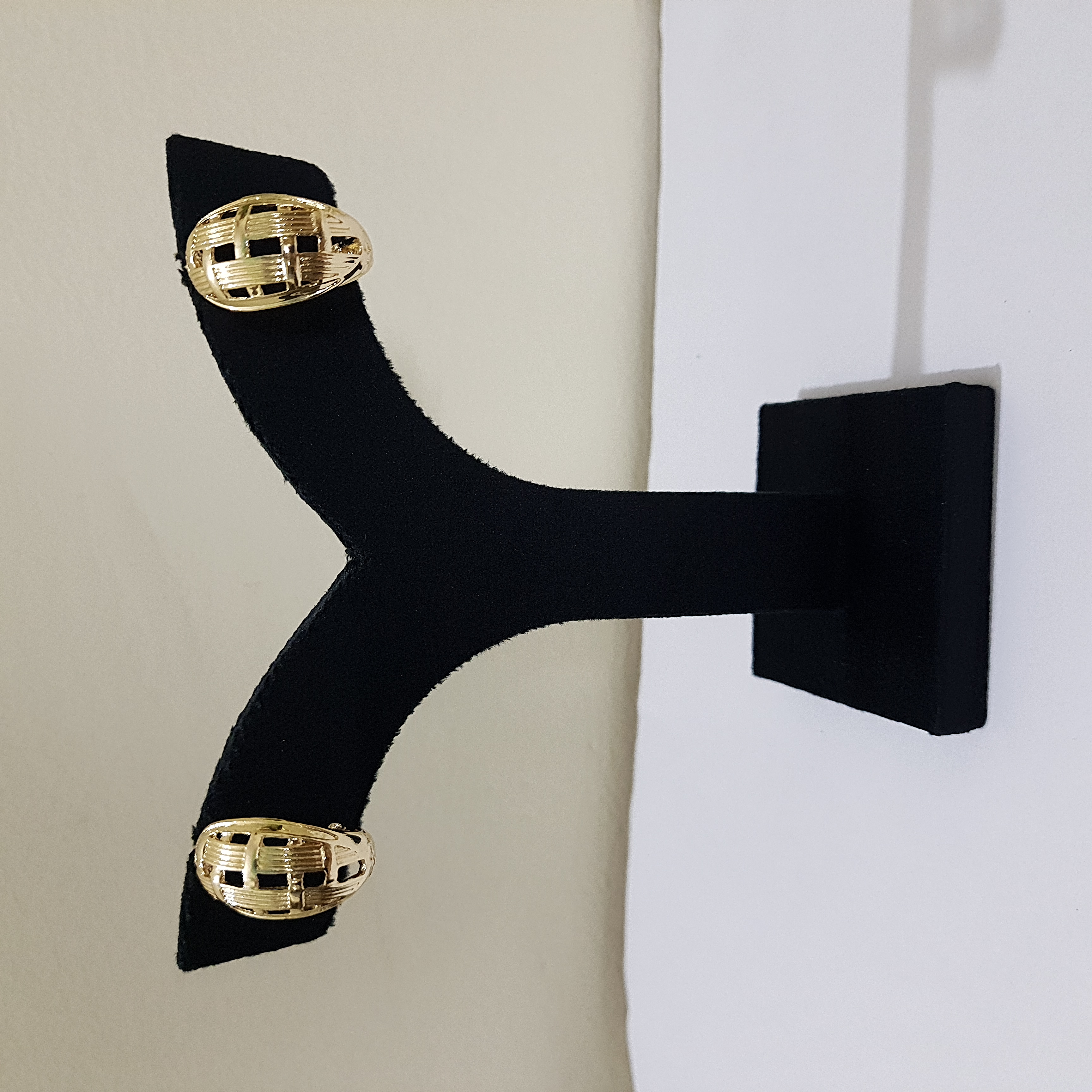 Golden Basketweave Hoop Stud Earrings | Daily Dose Collection