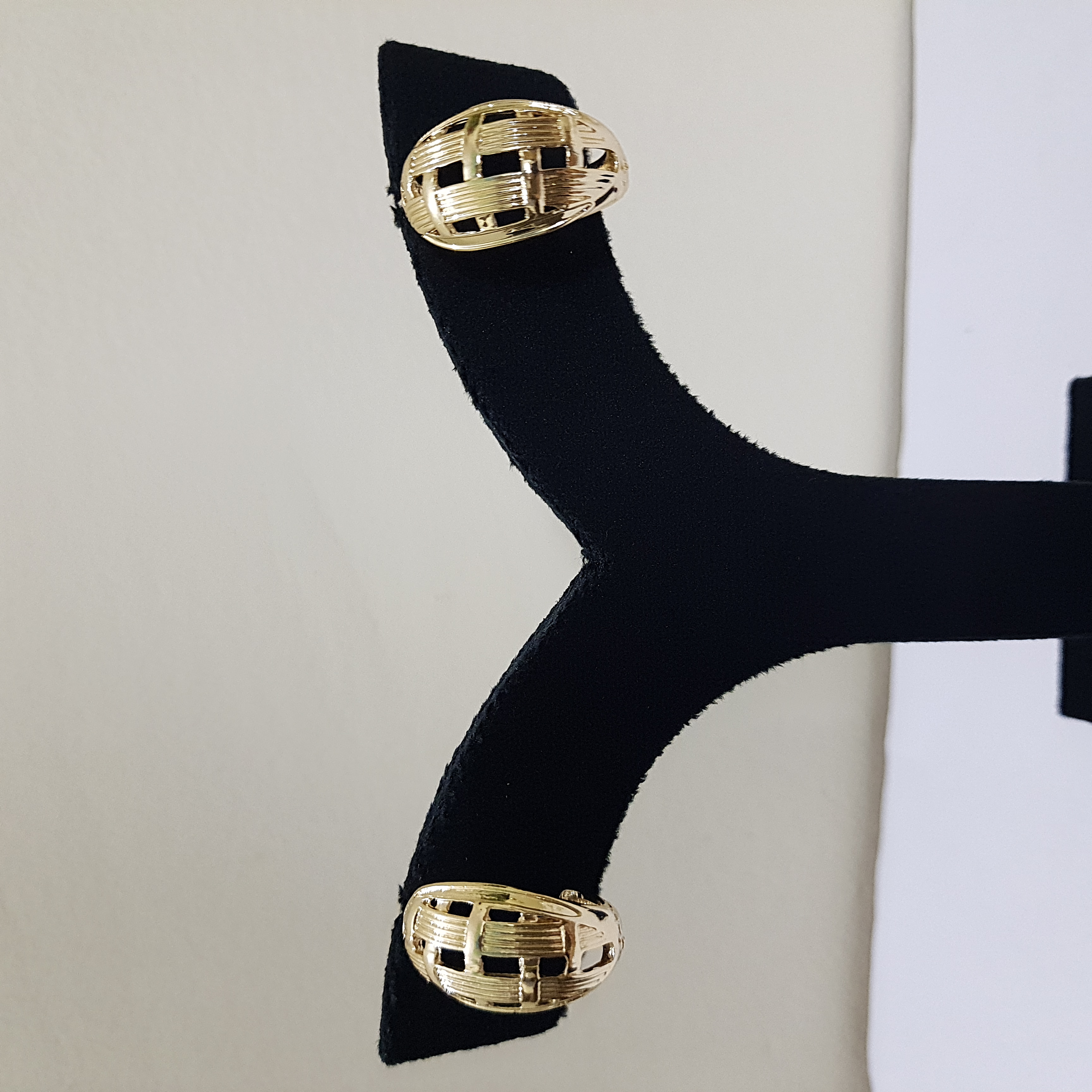 Golden Basketweave Hoop Stud Earrings | Daily Dose Collection