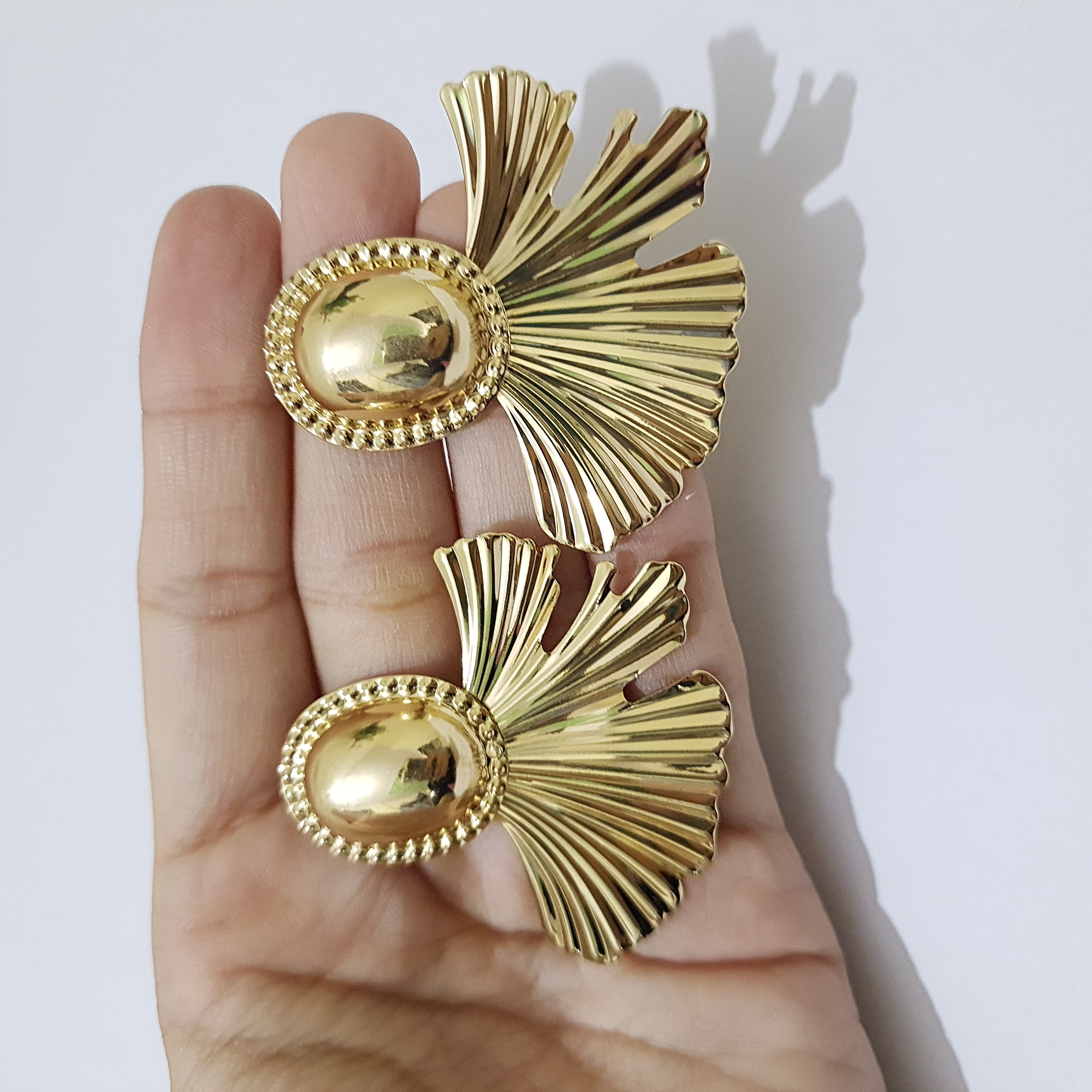 Golden Gingko Leaf Earrings | Daily Dose Collection