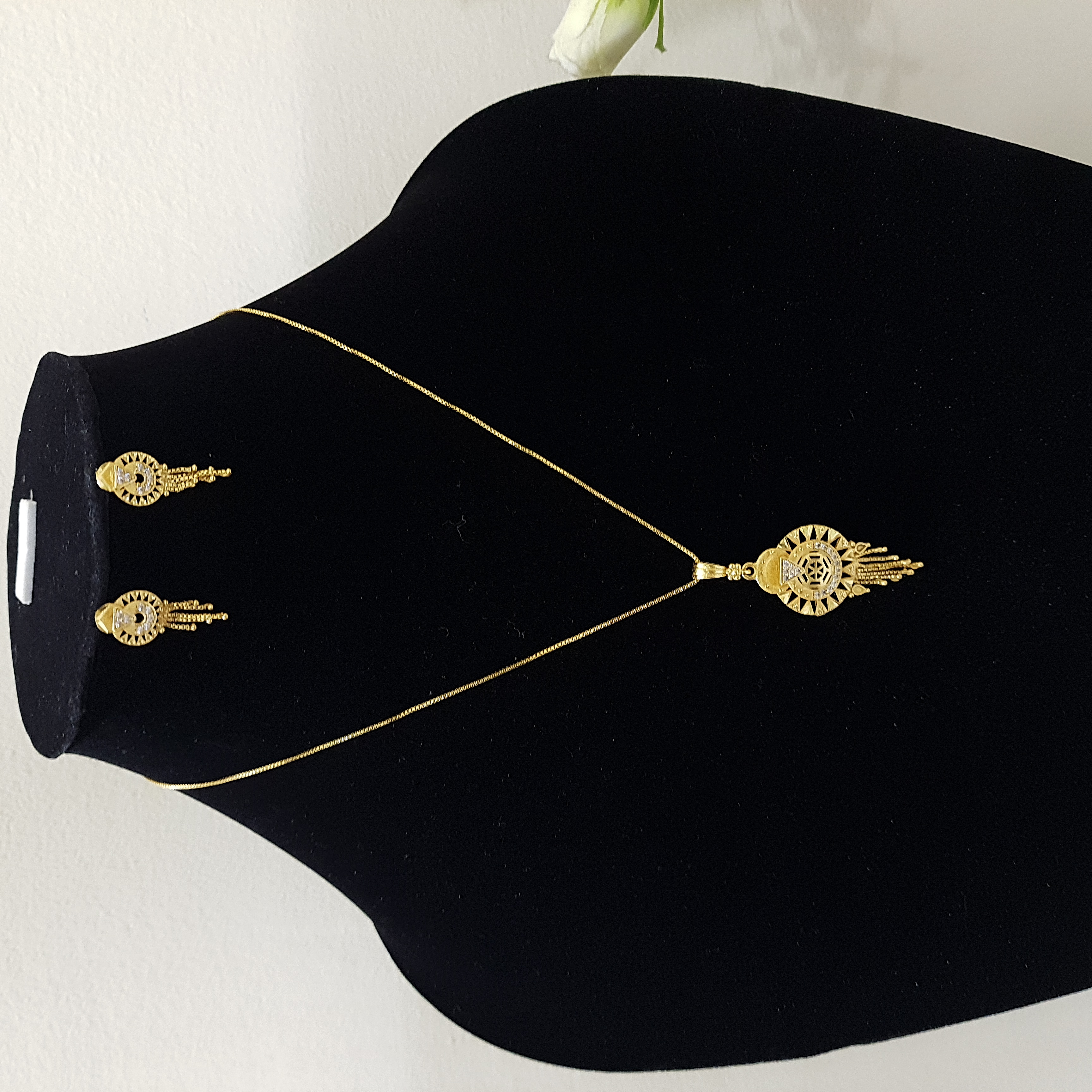 Surya Rekha Necklace & Earring Set | Swarna Kala Collection