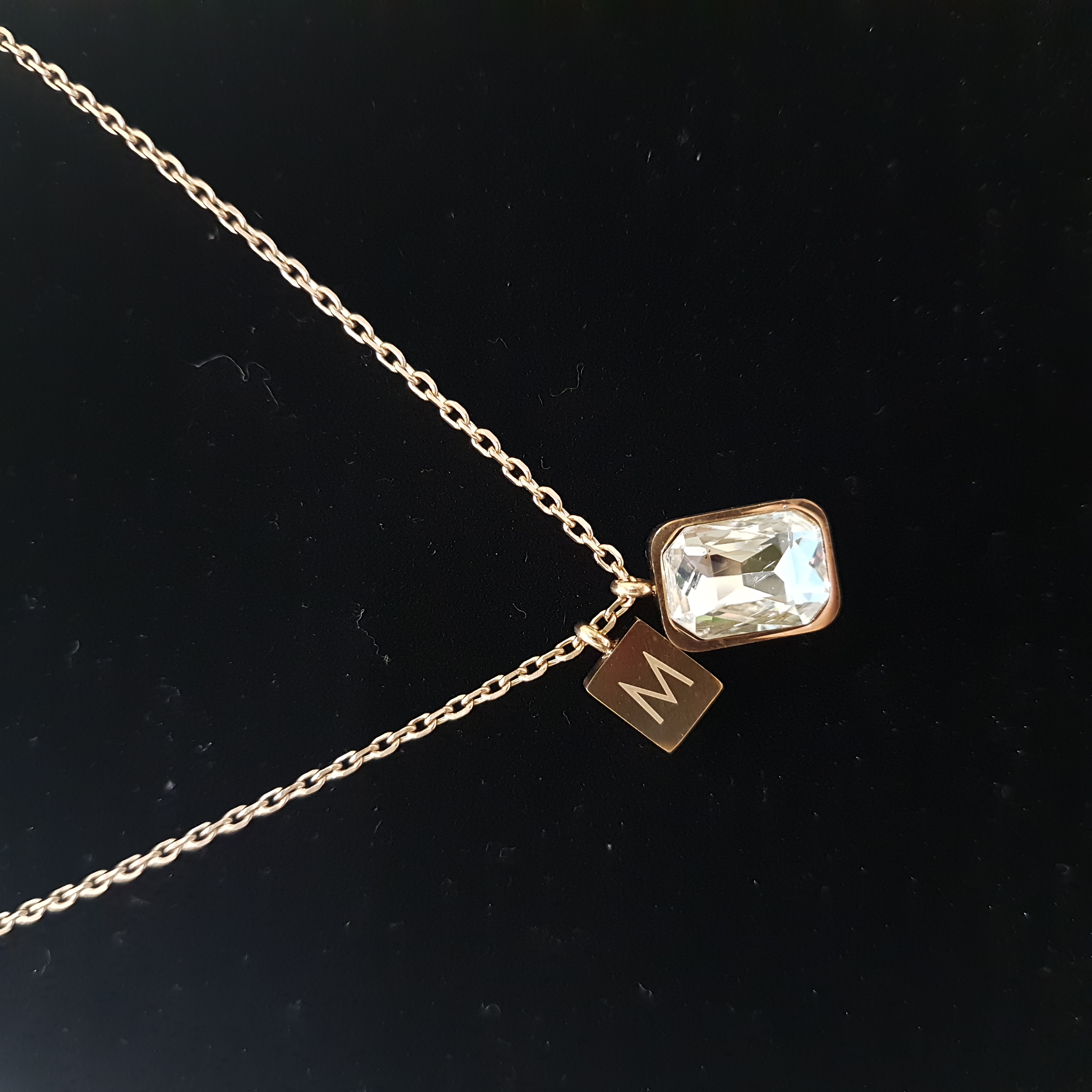 Letter M Monogram Radiance Pendant | Daily Dose Collection
