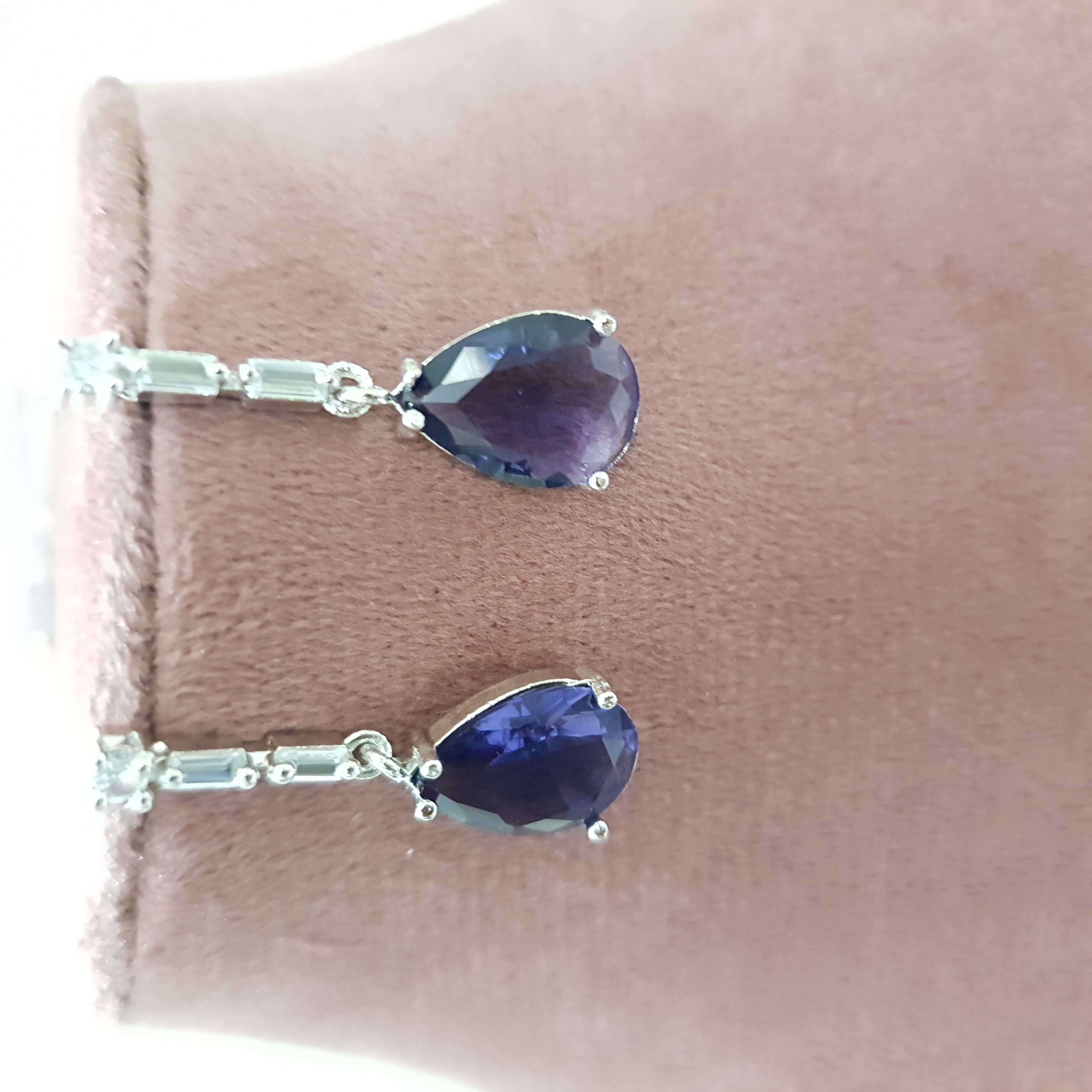 Royal Purple Teardrop Jewellery Set | Diamond Diaries Collection