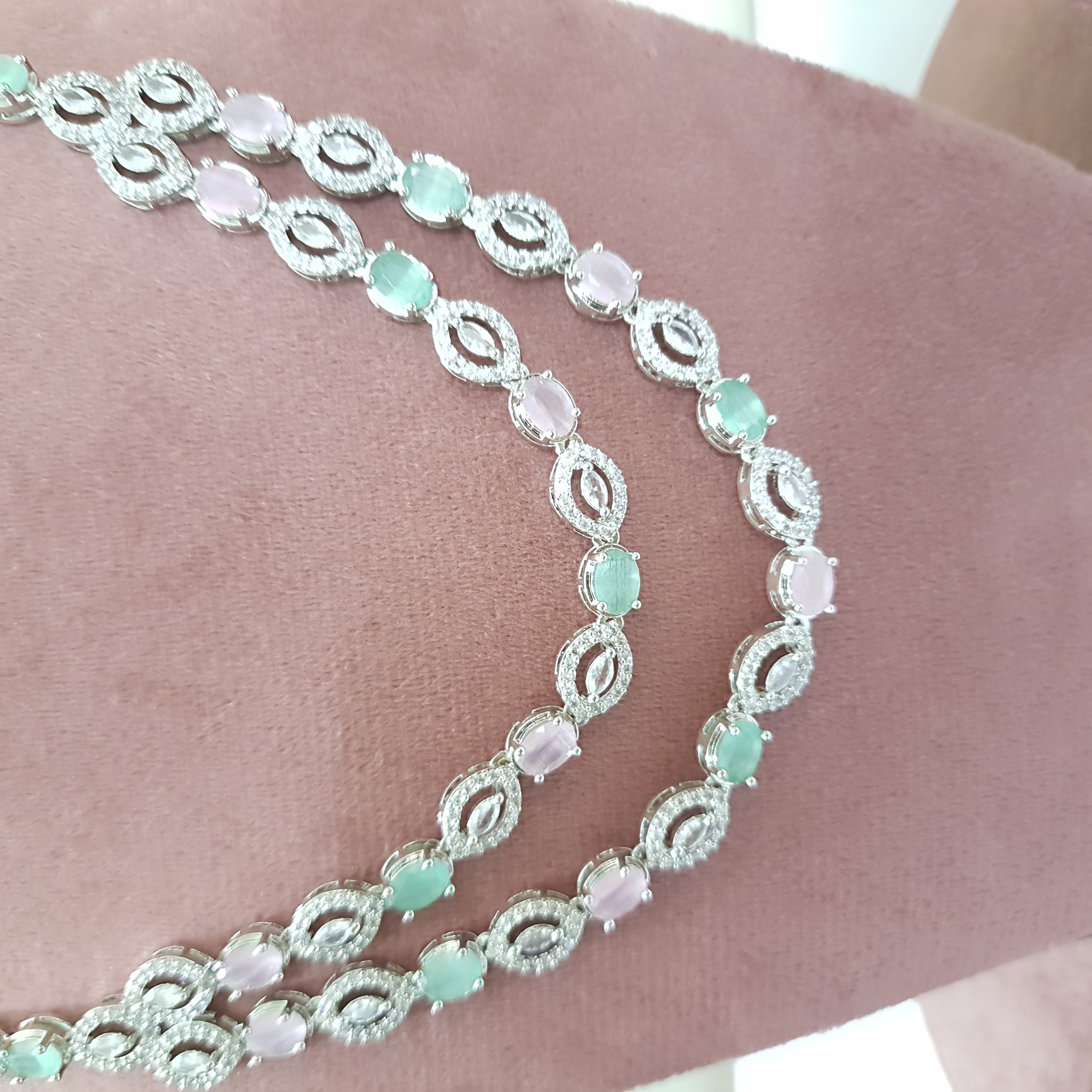 Pastel Grace Jewellery Set | Diamond Diaries Collection