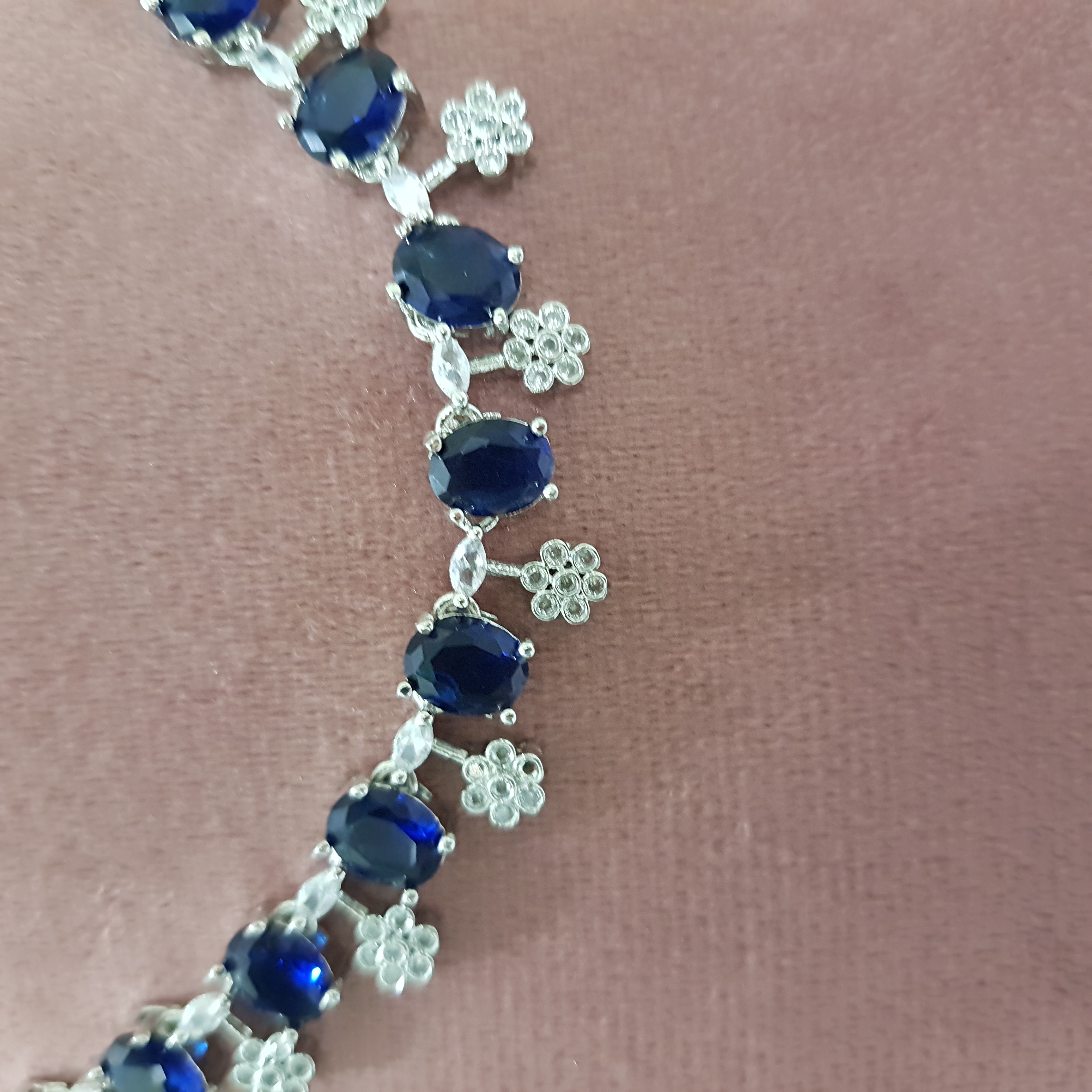 Sapphire Ovals Jewellery Set | Diamond Diaries Collection
