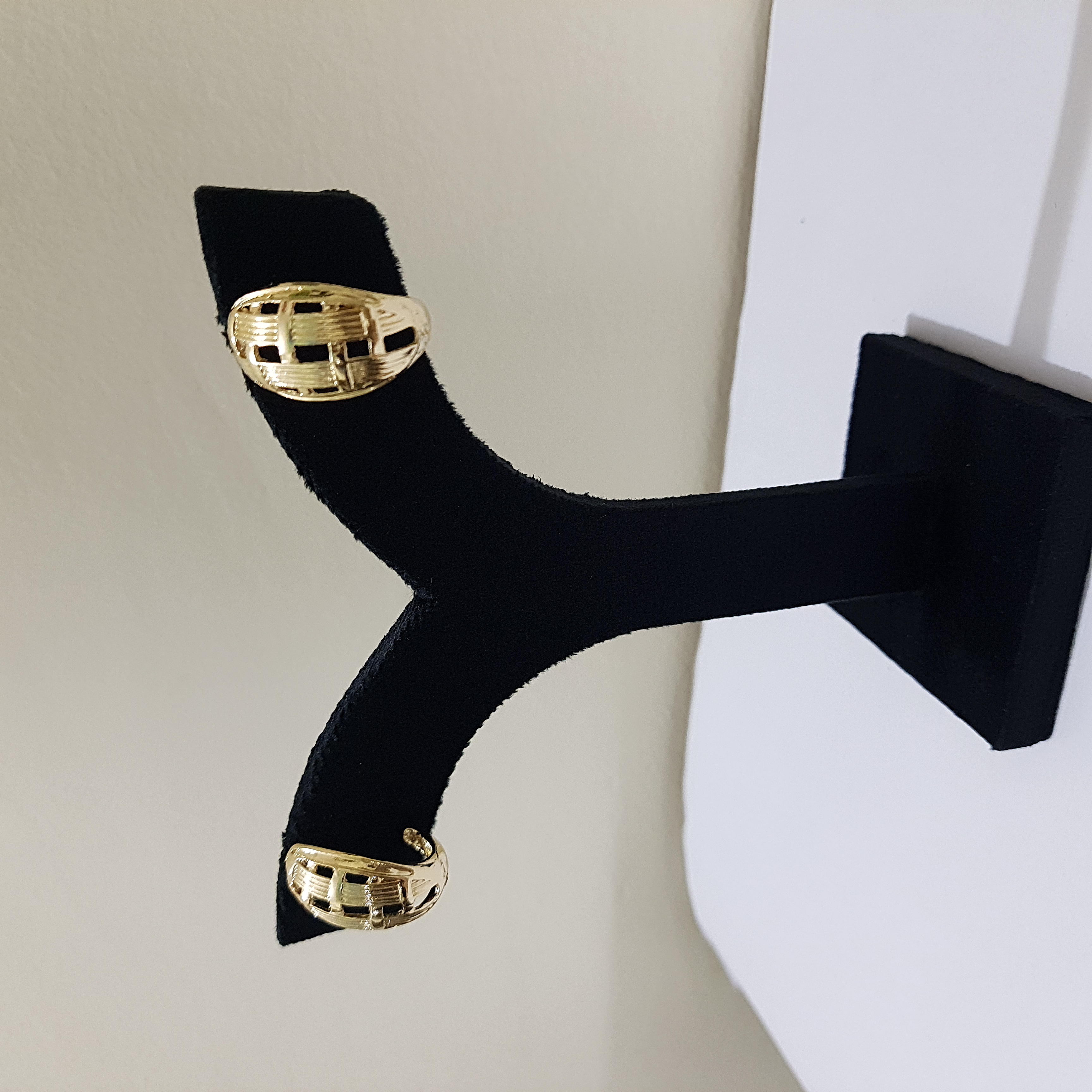 Golden Basketweave Hoop Stud Earrings | Daily Dose Collection