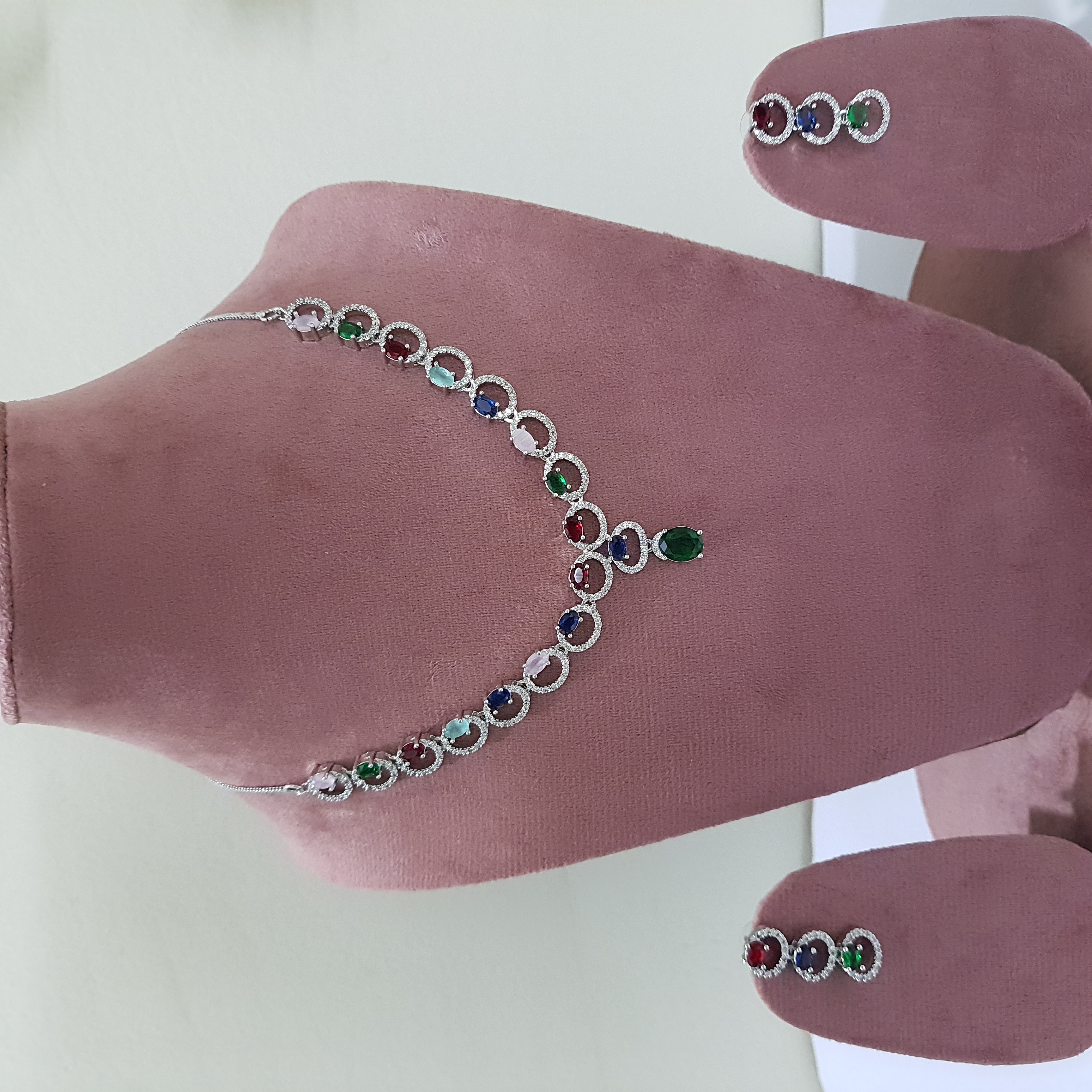 Rainbow Circles Jewellery Set | Diamond Diaries Collection