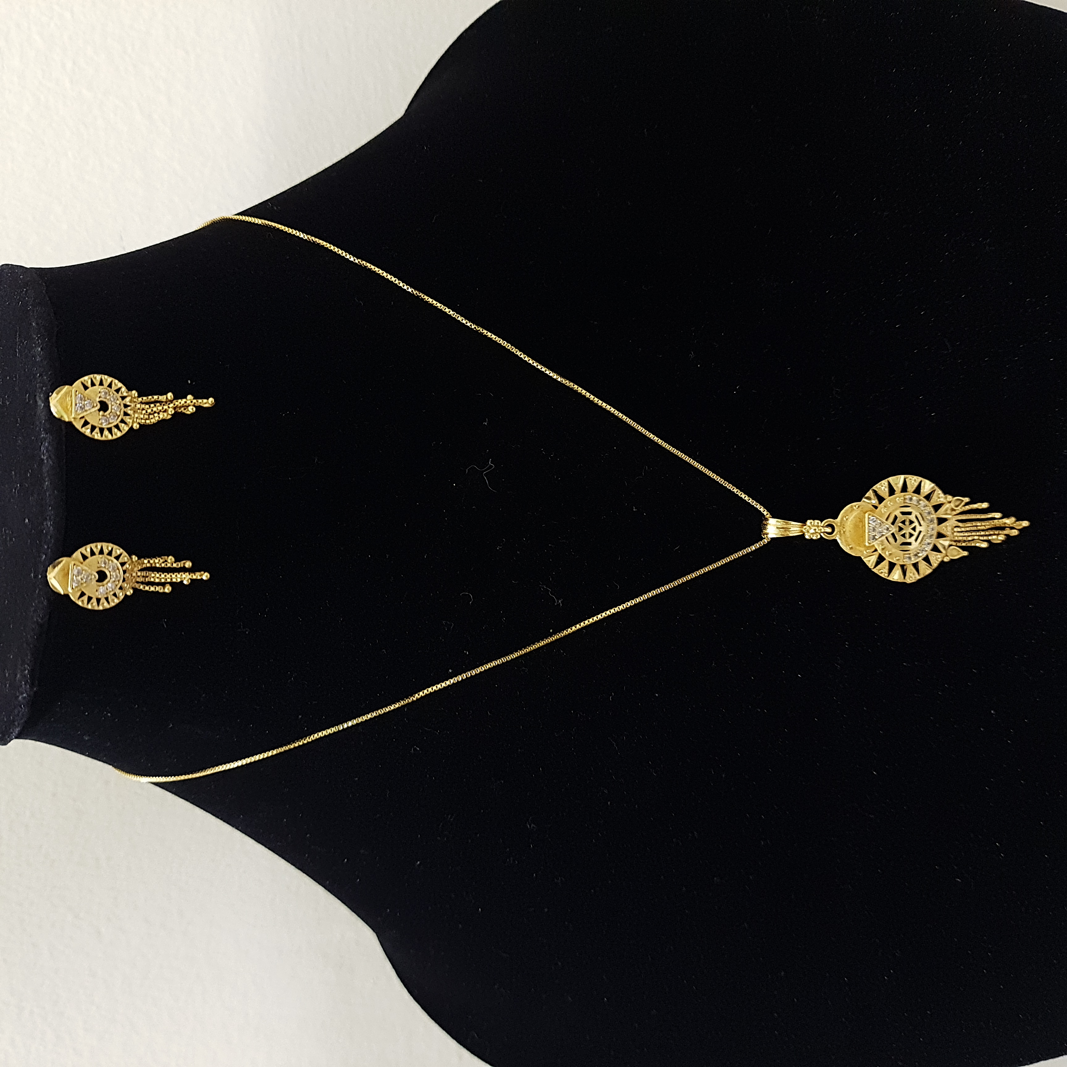  Surya Rekha Necklace & Earring Set | Swarna Kala Collection