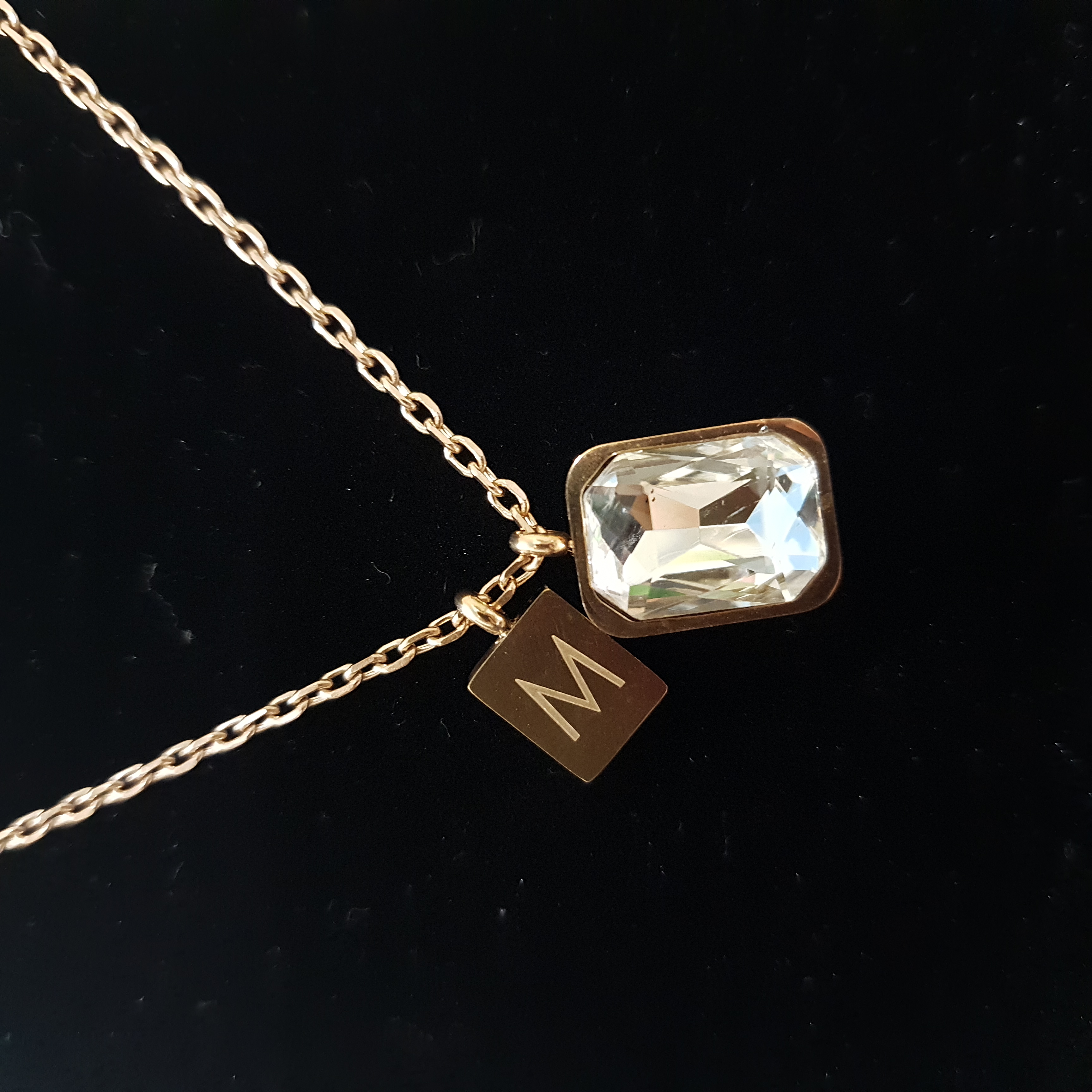Letter M Monogram Radiance Pendant | Daily Dose Collection