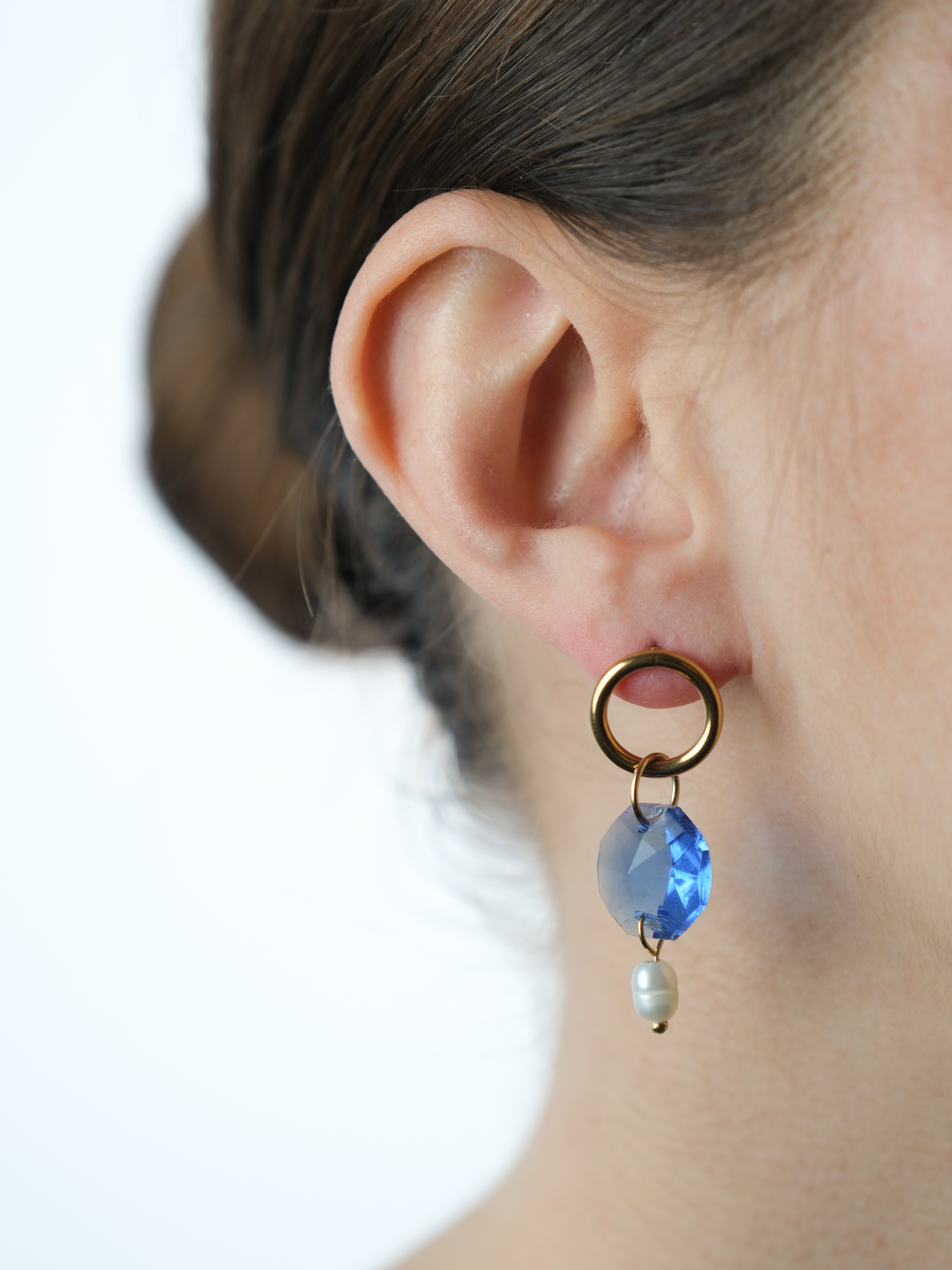 Paire de boucles Romantic blue