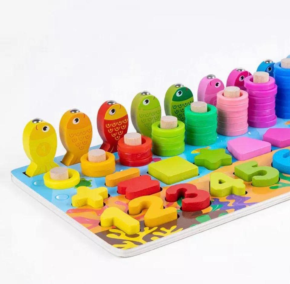 6-in-1 Wooden Montessori Logarithm Board