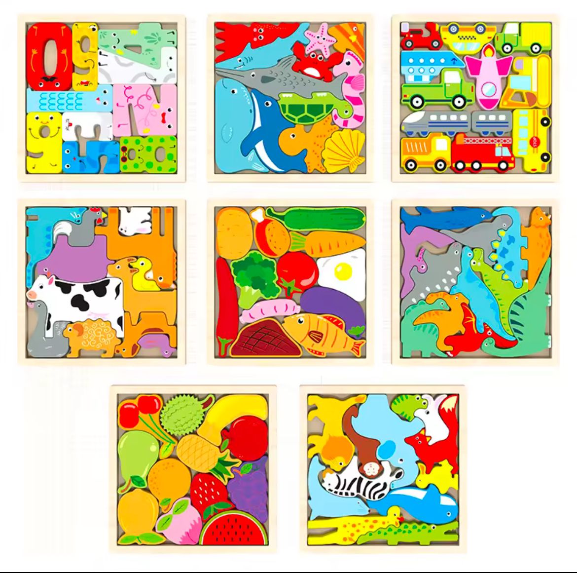 Wooden Sorting, Stacking, and Balance Puzzle