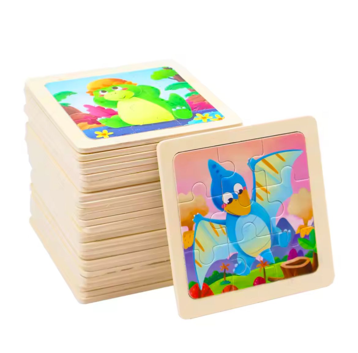 Nine - Piece Small Wooden Kids Puzzle