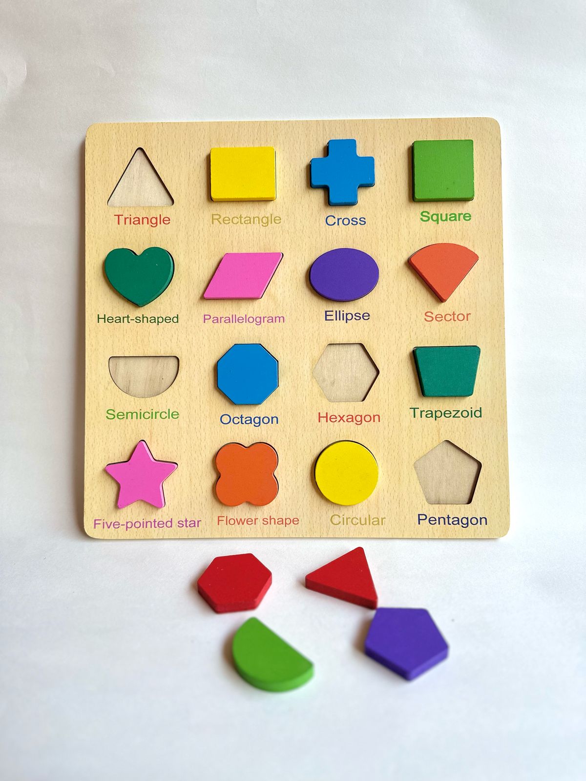 Jumbo 3D Wooden Montessori Shape Board