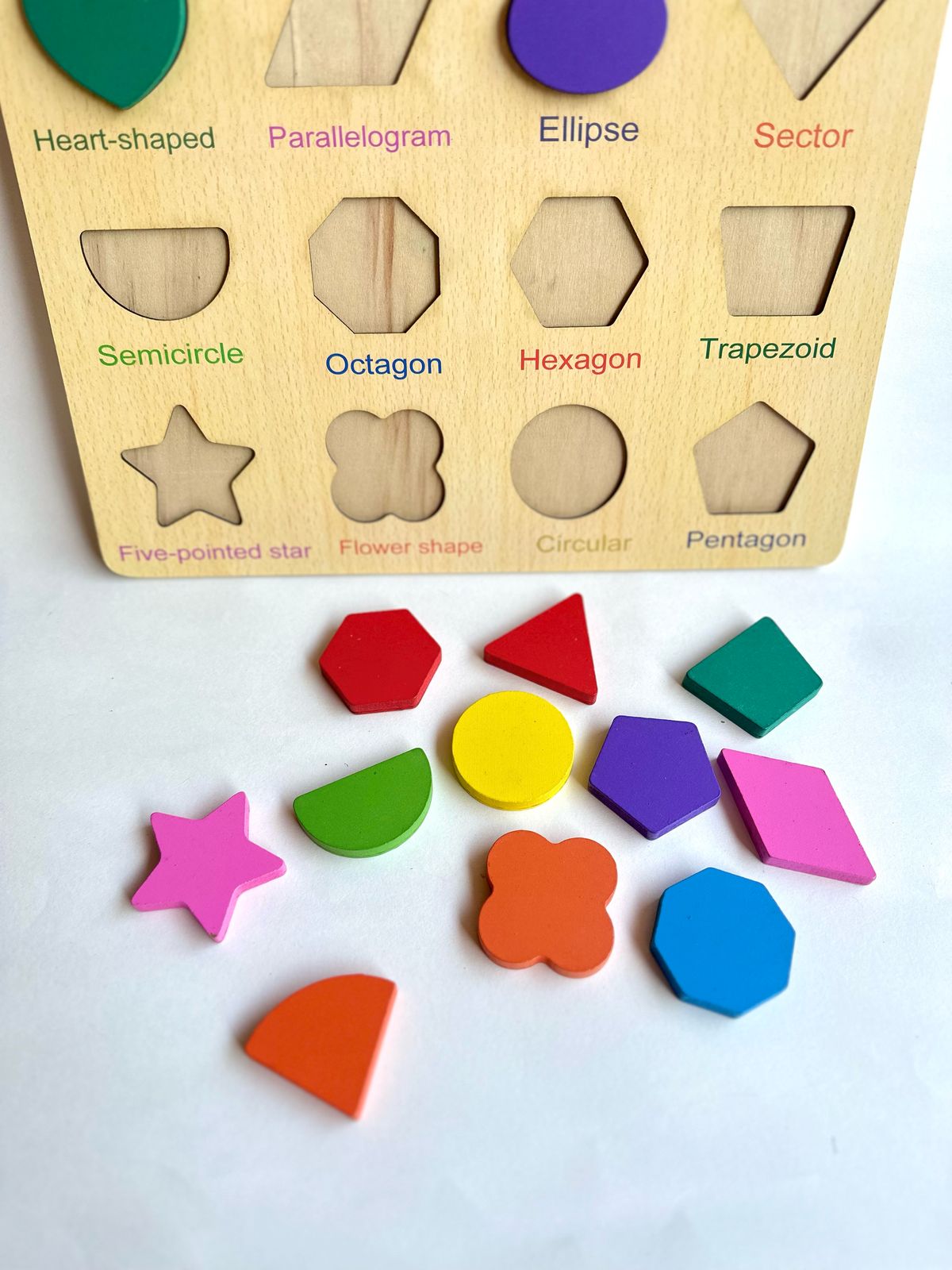 Jumbo 3D Wooden Montessori Shape Board