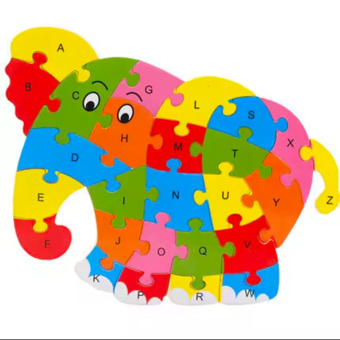 Wooden 26- Block Multicolour Jigsaw Puzzle