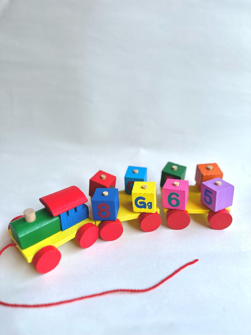 Wooden Alphabet & Number Learning Train