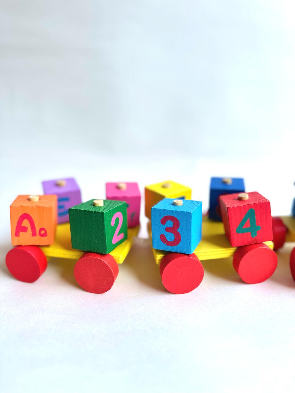 Wooden Alphabet & Number Learning Train