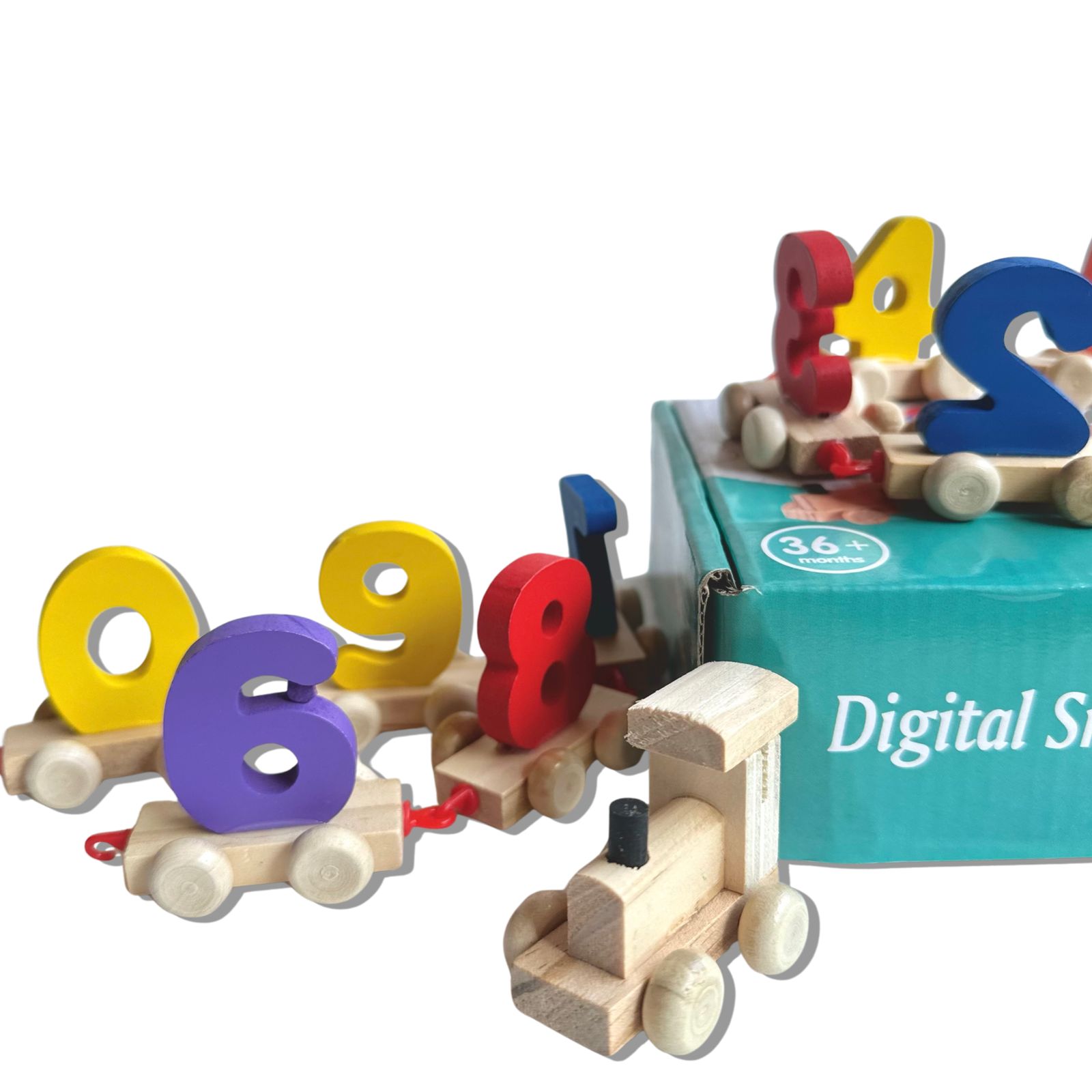Wooden Number Learning Train