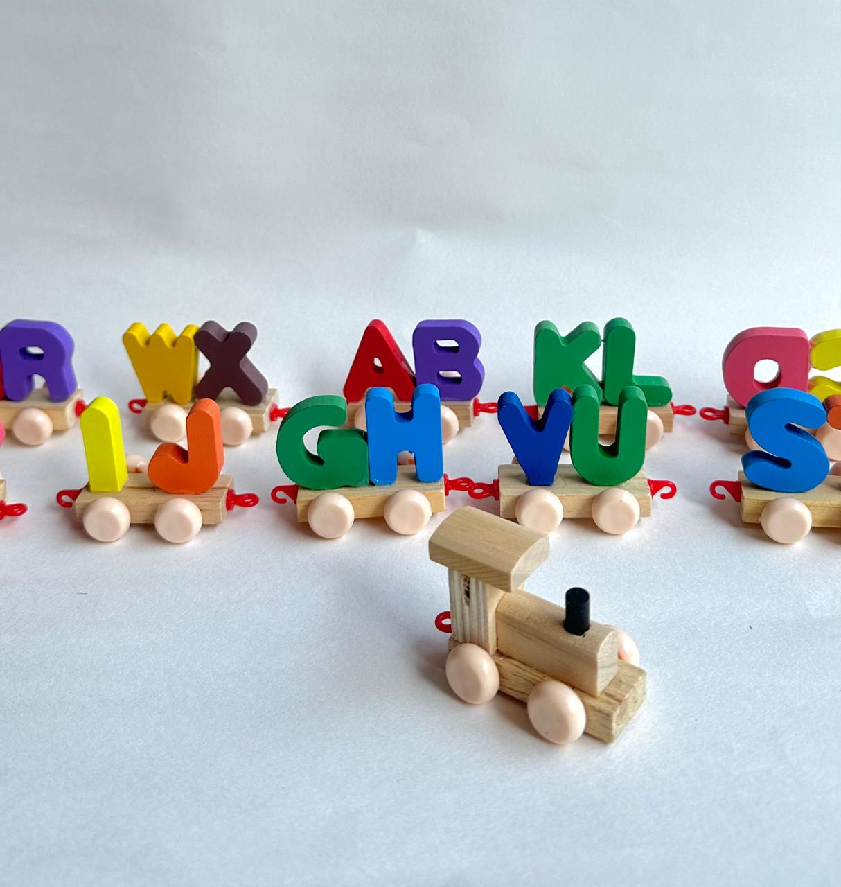  Wooden Alphabet Learning Train