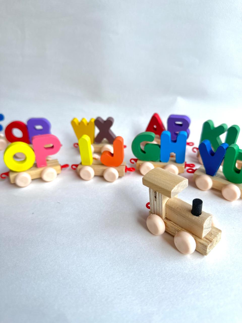  Wooden Alphabet Learning Train