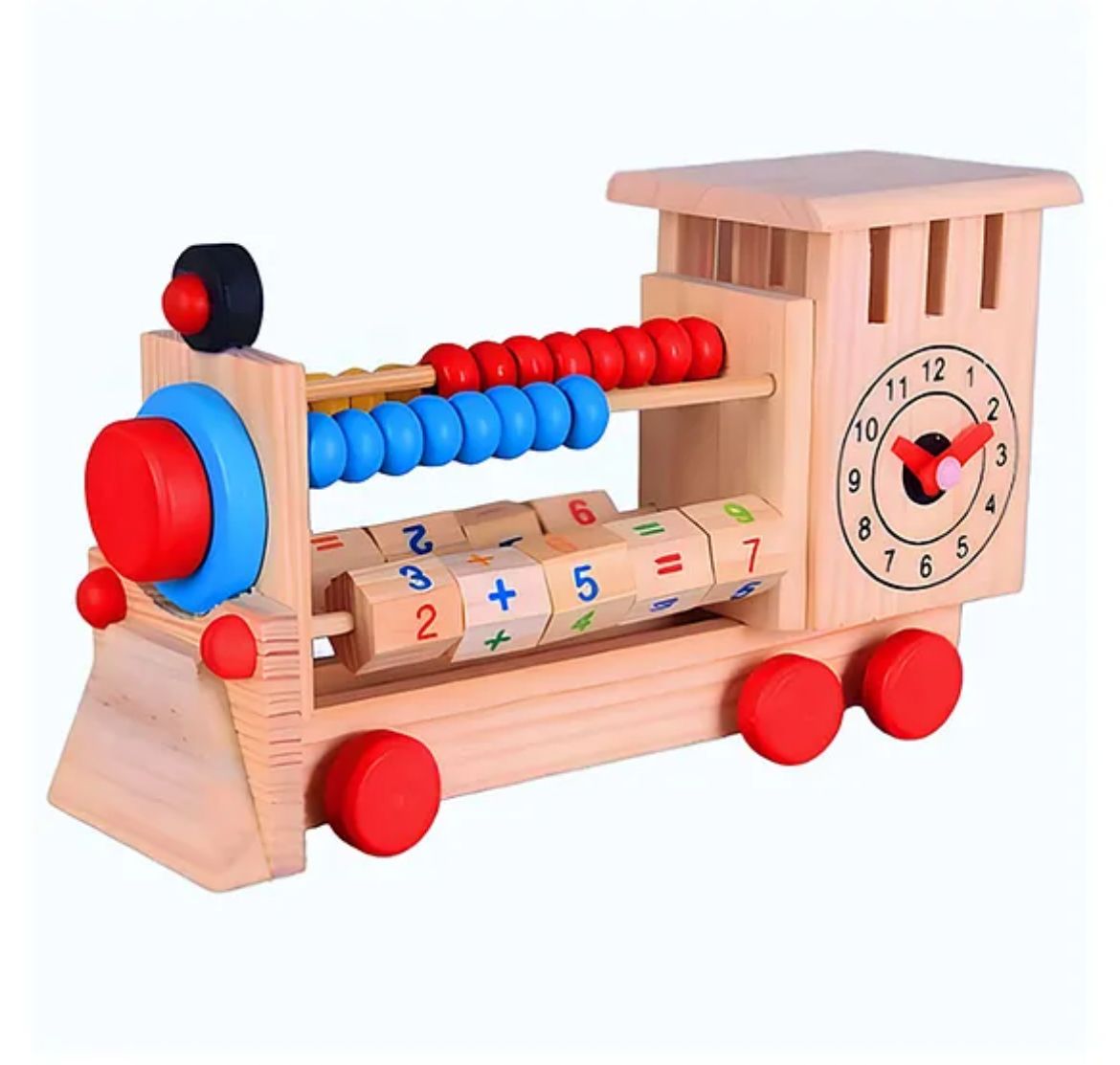 Wooden Train Abacus Learning Activity Toy