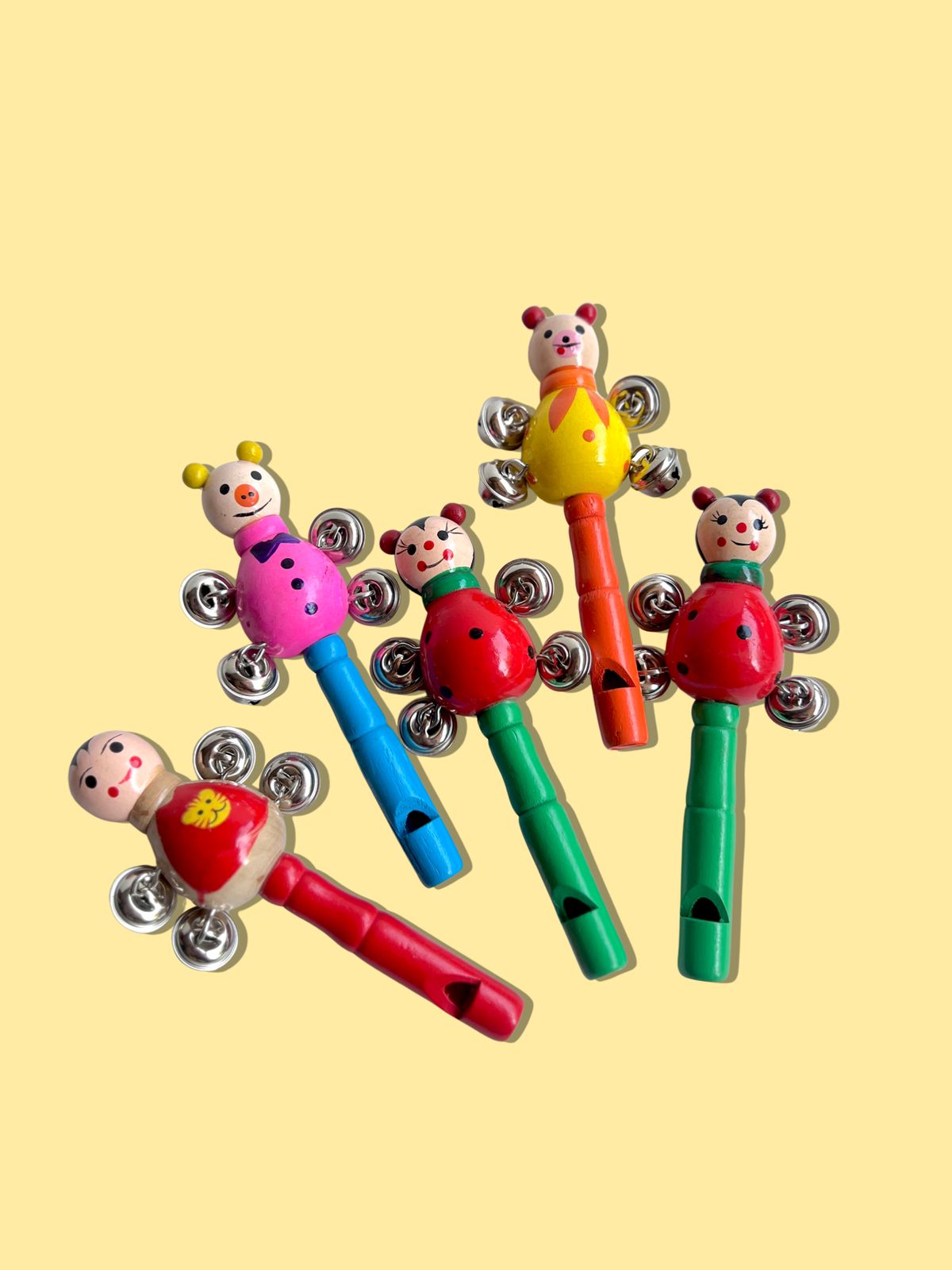 Wooden 4 Ghungaroo Rattle