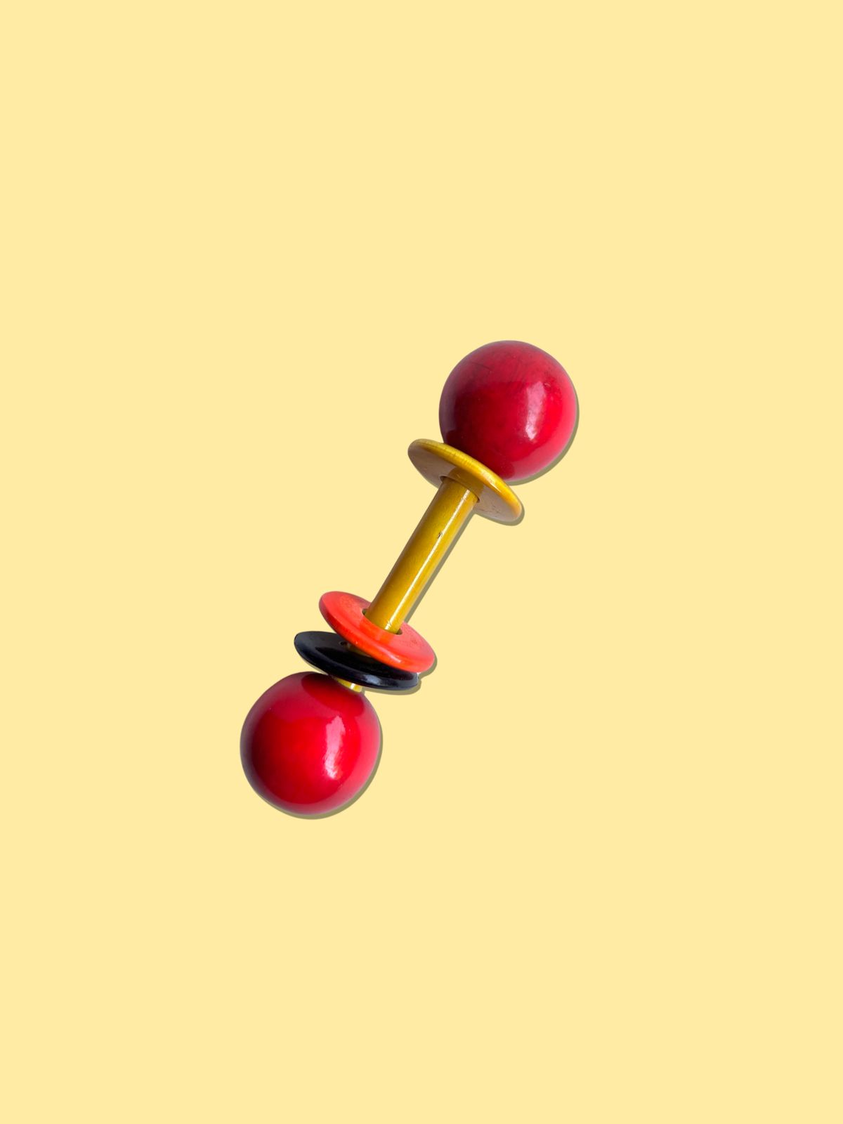 Wooden Dumbbell Rattle