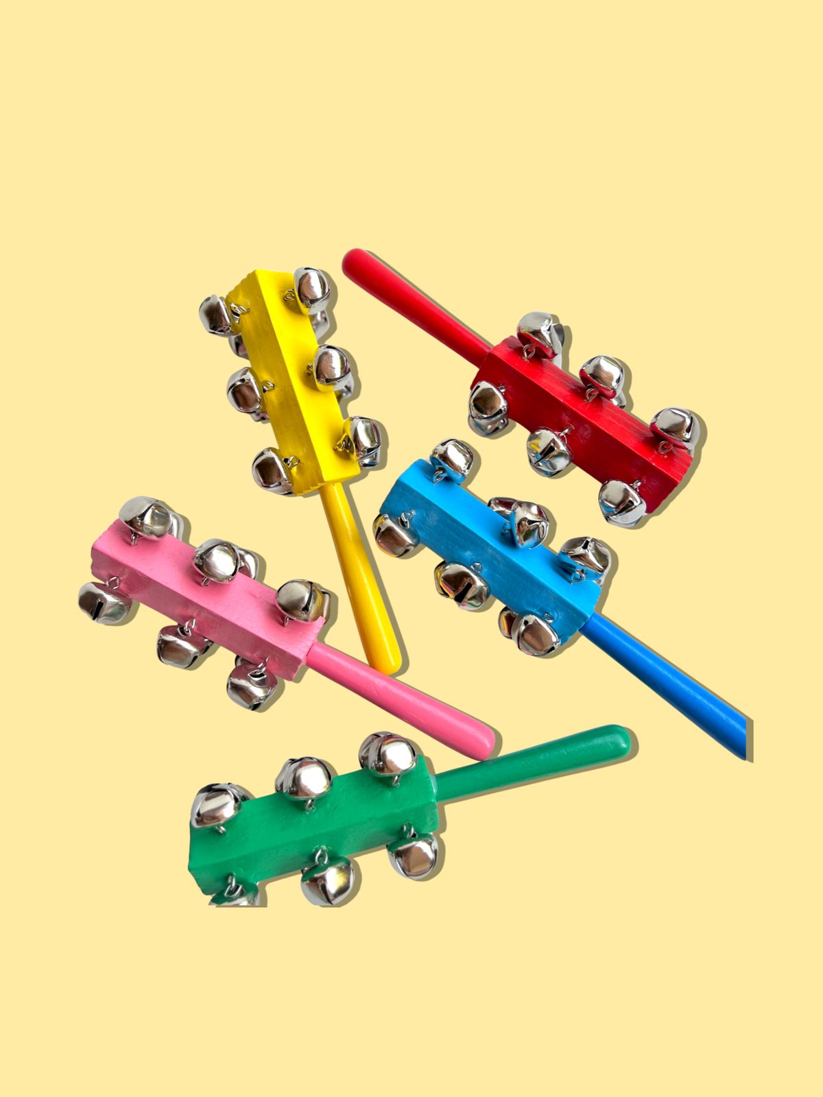 Wooden 12 Ghungaroo Rattle