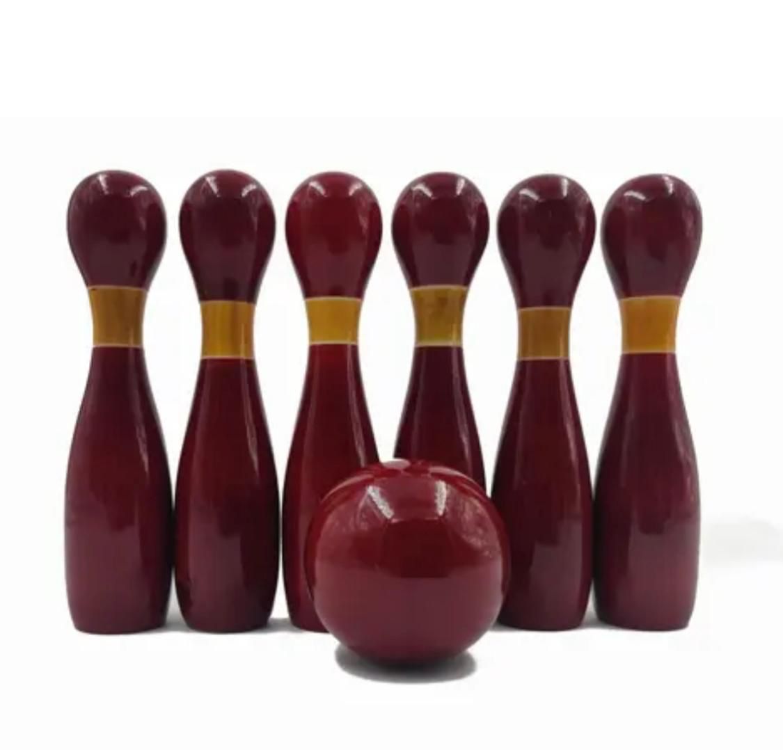 Wooden Lacquer Bowling Game