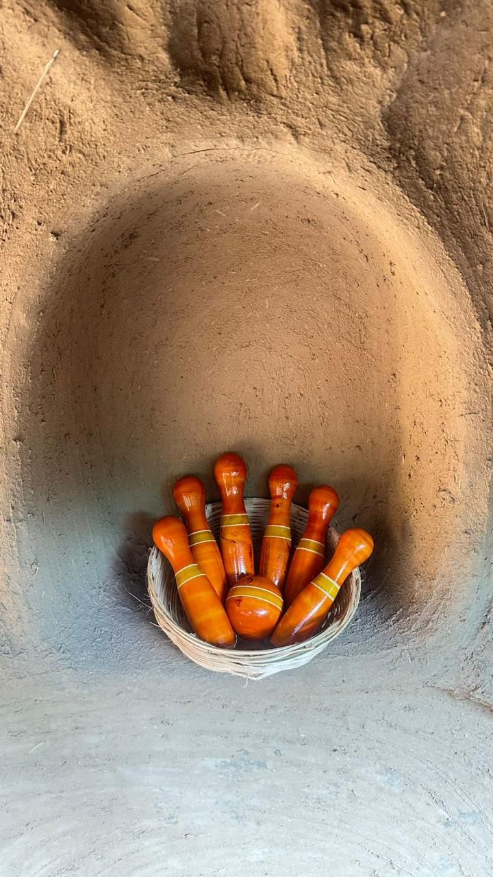 Wooden Lacquer Bowling Game