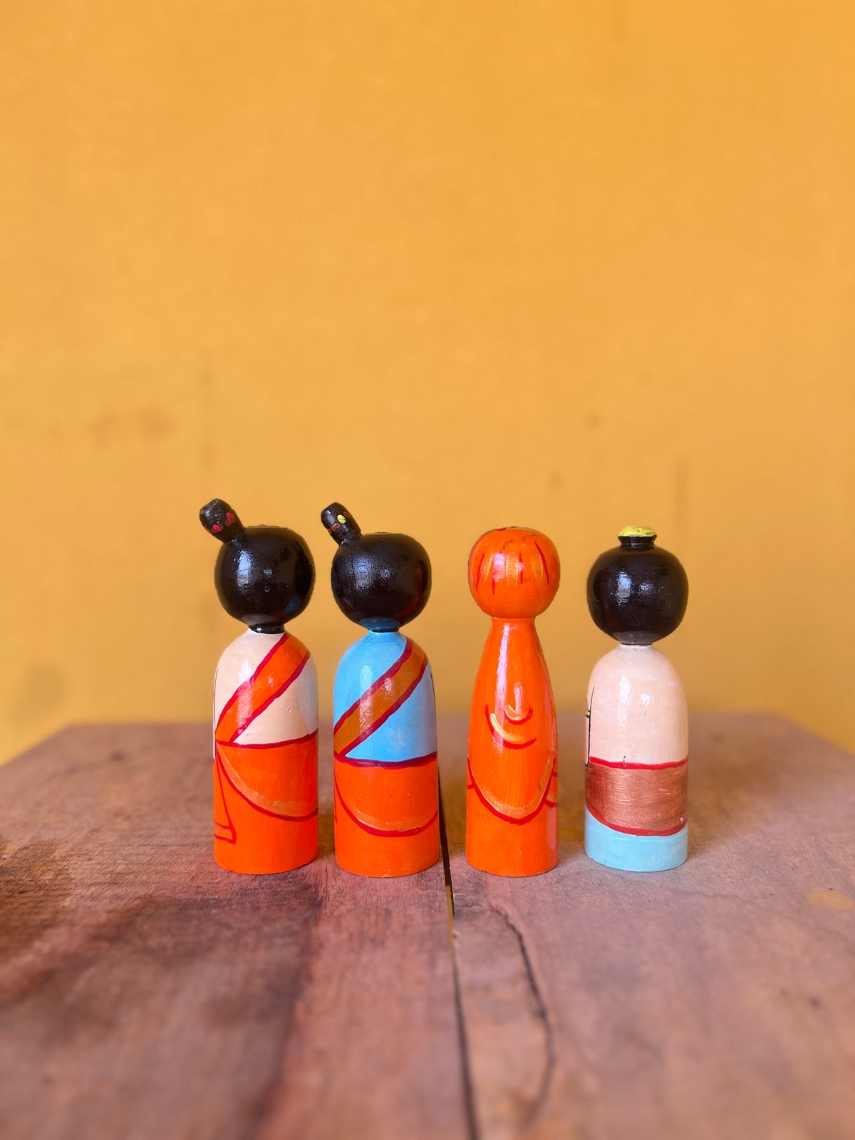 Ramayan Peg Doll Set (Set of 4 Dolls)