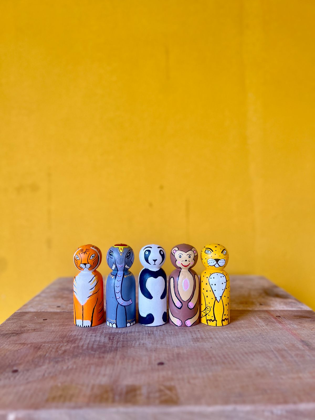 Animal Peg Doll Set (Set of 5 Dolls)