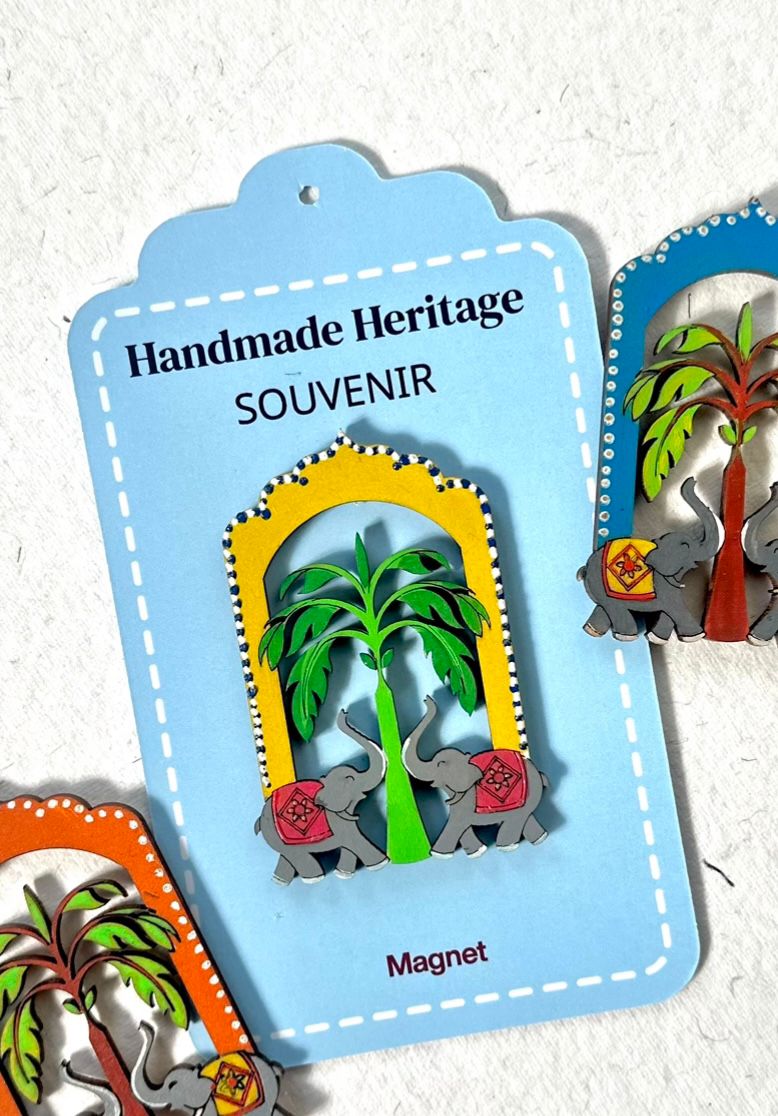 Jharokha (Yellow) Fridge Magnet