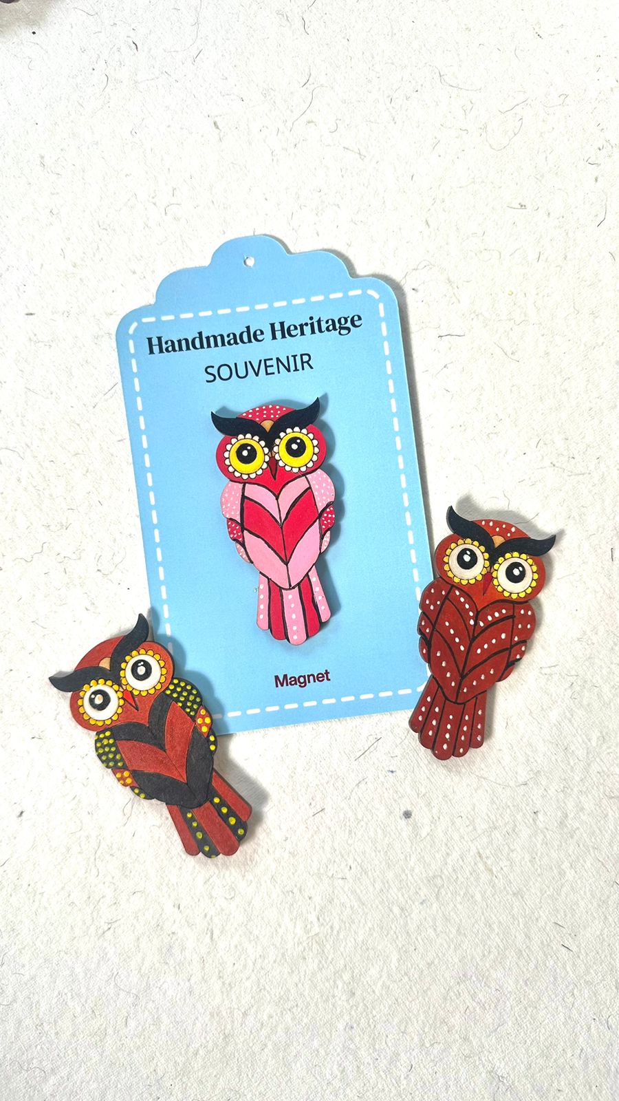 Owl Fridge Magnet (Pink)